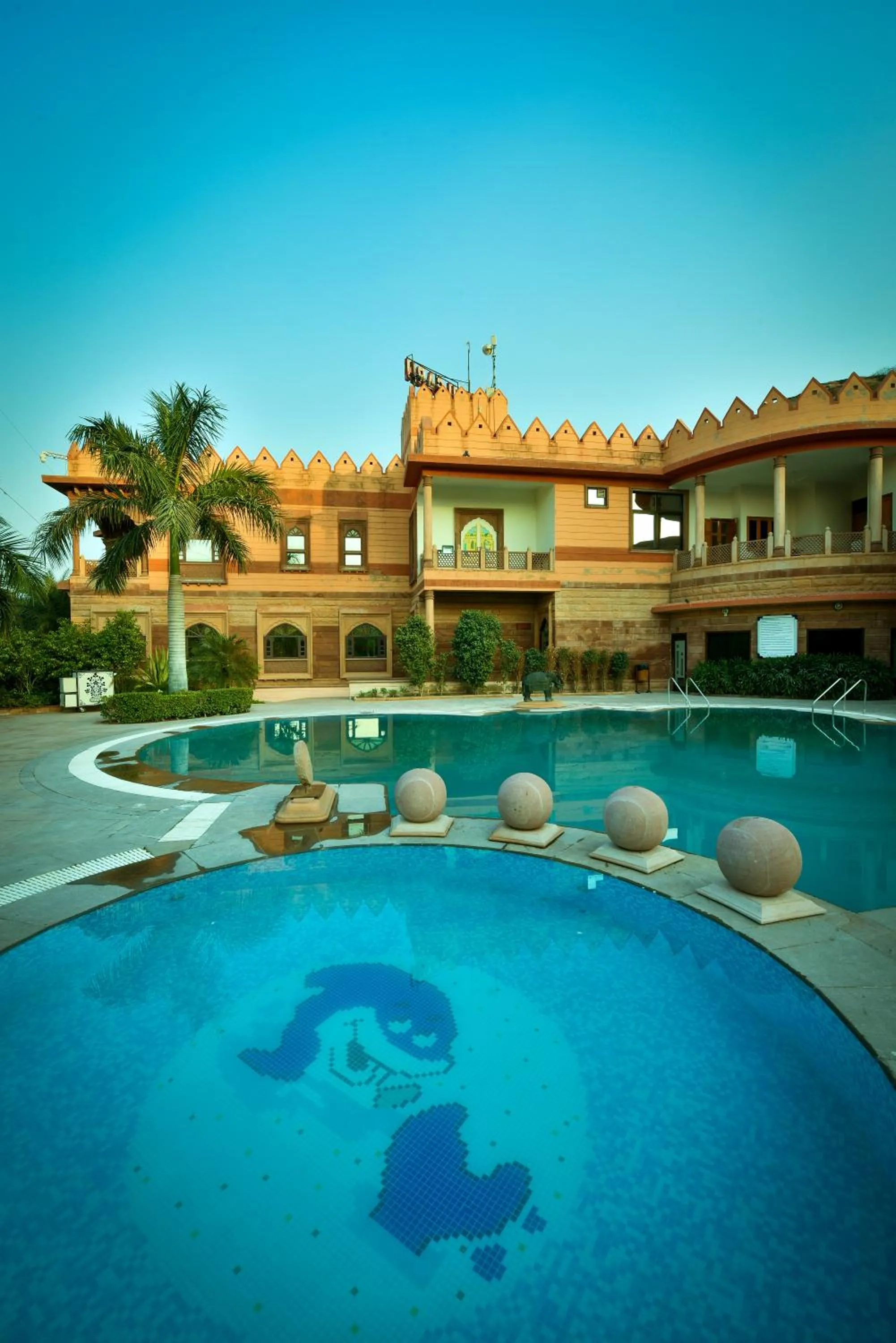 Swimming pool in Marugarh Resort and Spa