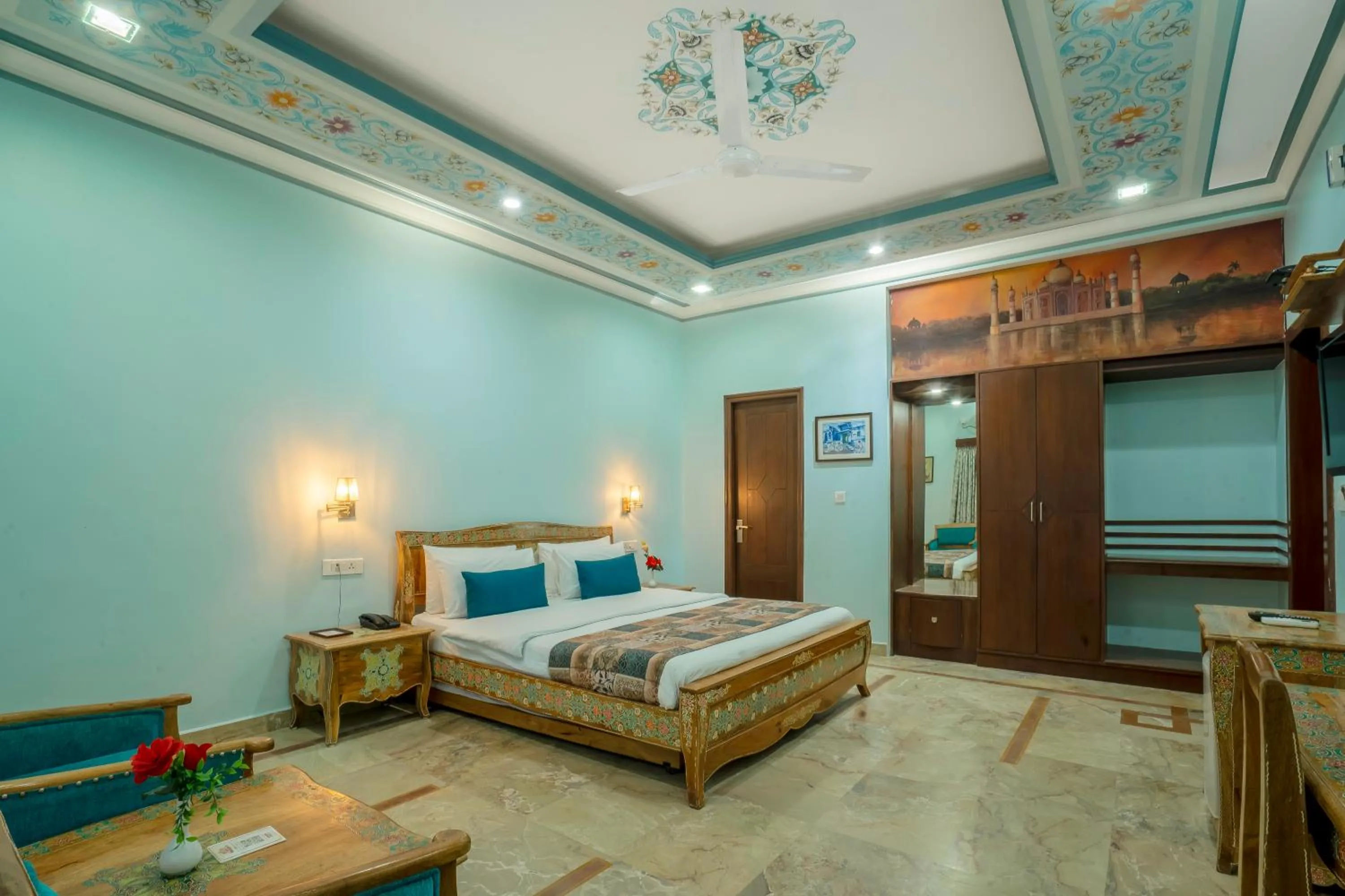 Bed in Marugarh Resort and Spa