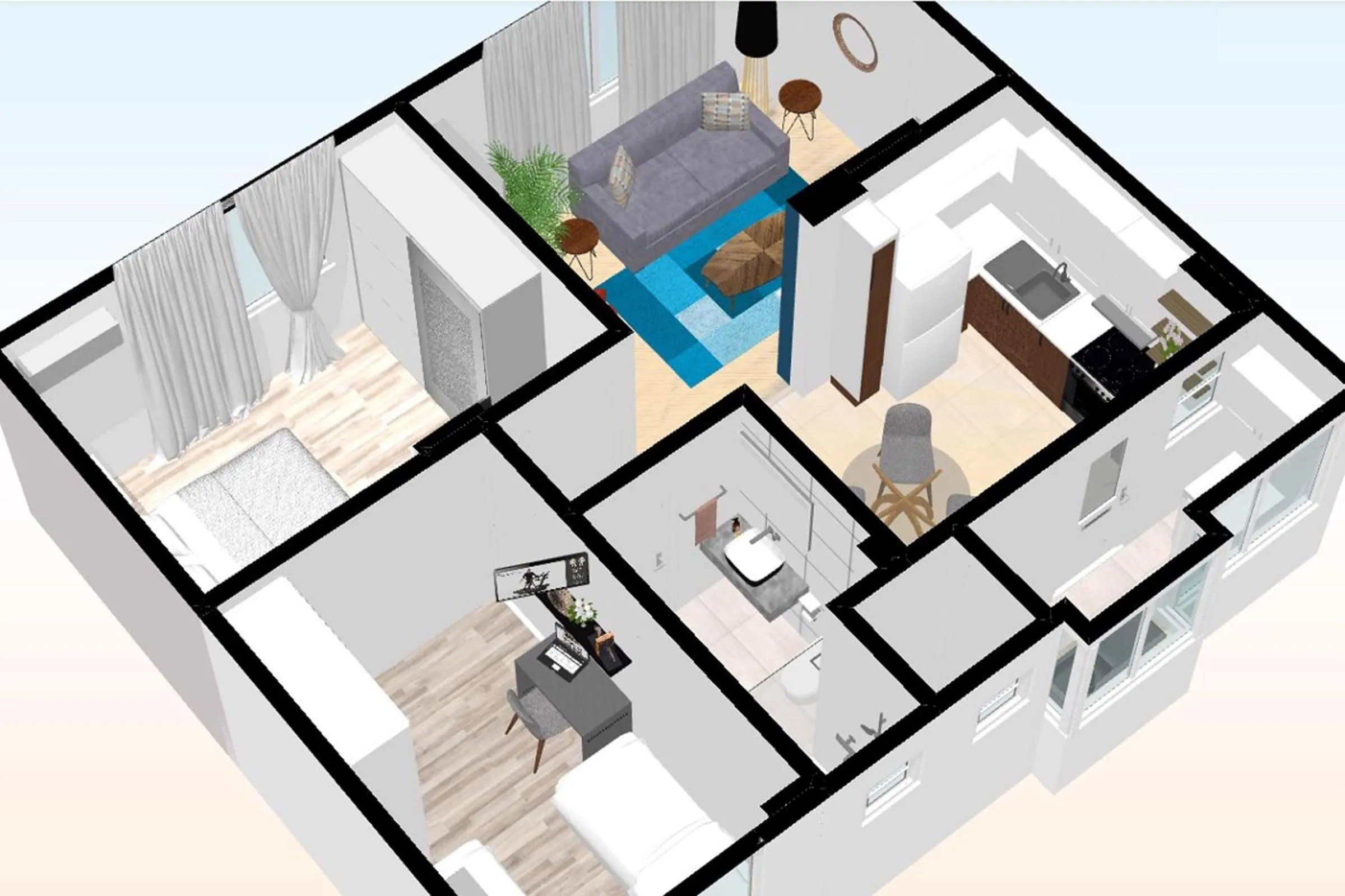 Floor plan in Apartamento Aluri
