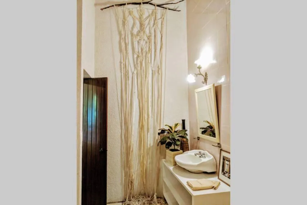 Bathroom in Steps to Ocean Huge Beach Villa Private Pool in Exclusive Fase 1 Playacar