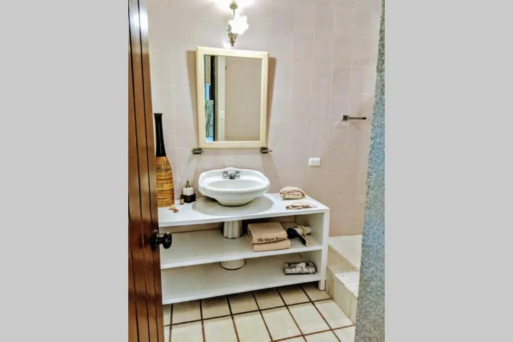 Bathroom in Steps to Ocean Huge Beach Villa Private Pool in Exclusive Fase 1 Playacar