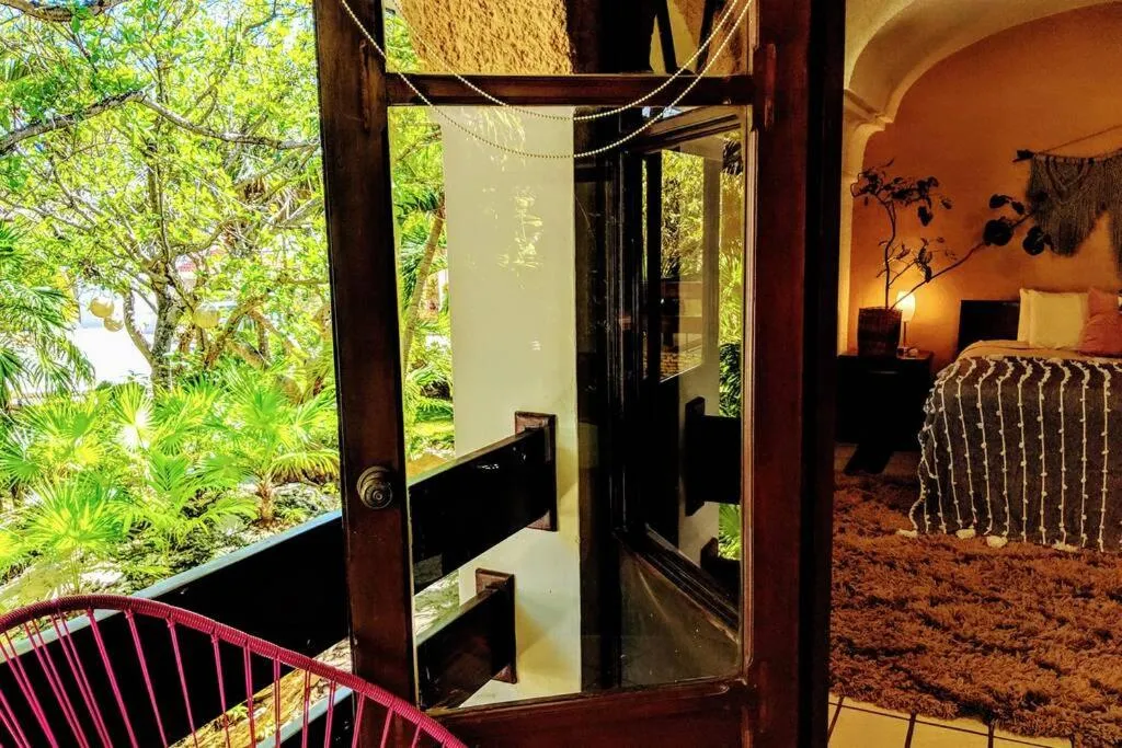 Garden view in Steps to Ocean Huge Beach Villa Private Pool in Exclusive Fase 1 Playacar