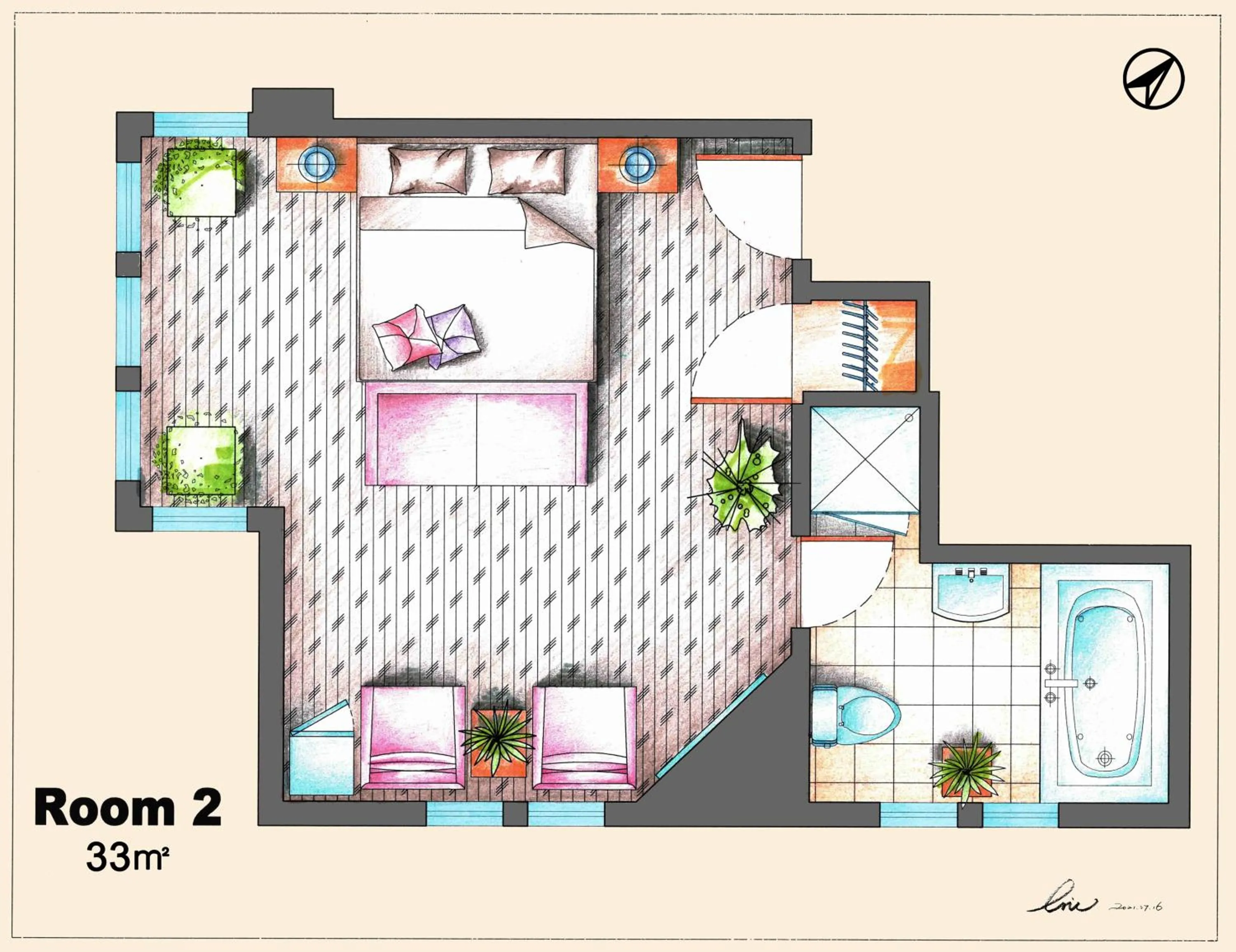 Floor plan in No 1 Grafton Inn
