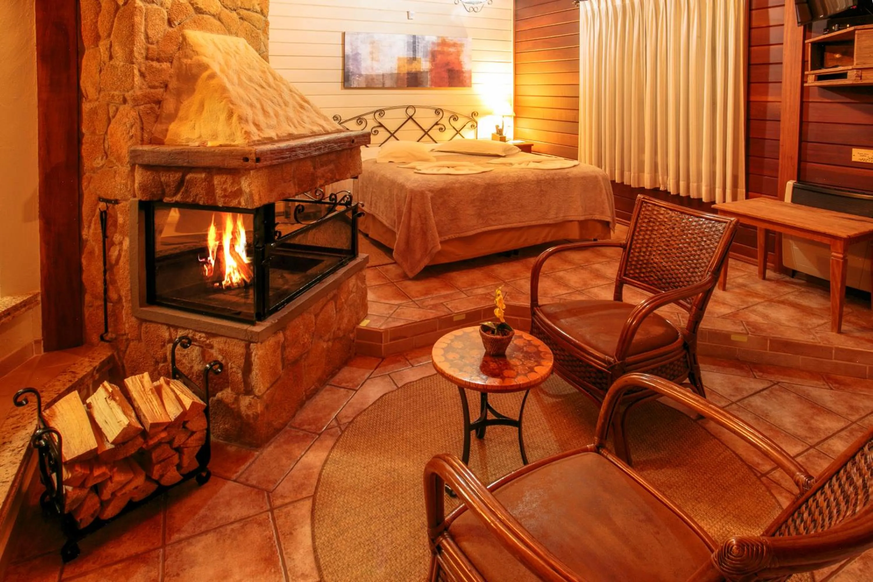 Property building, Bed in Pousada Varanda das Colinas