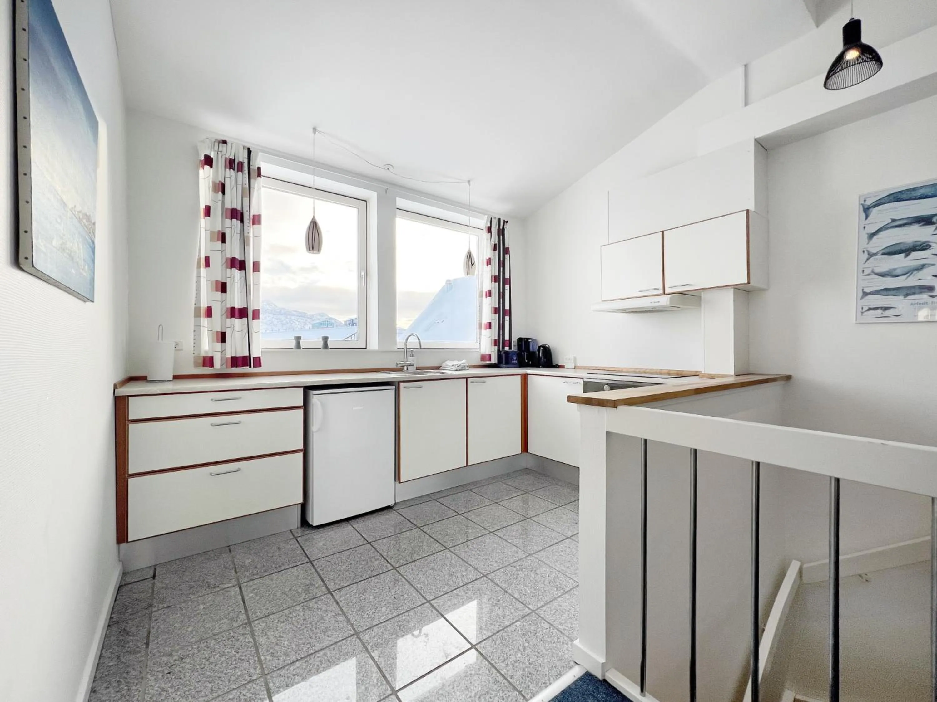 Kitchen or kitchenette in Hotel Nordbo