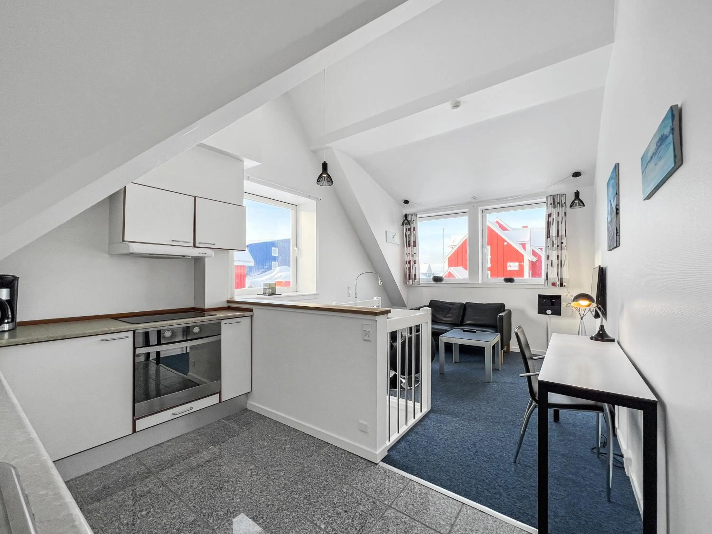 Kitchen or kitchenette in Hotel Nordbo