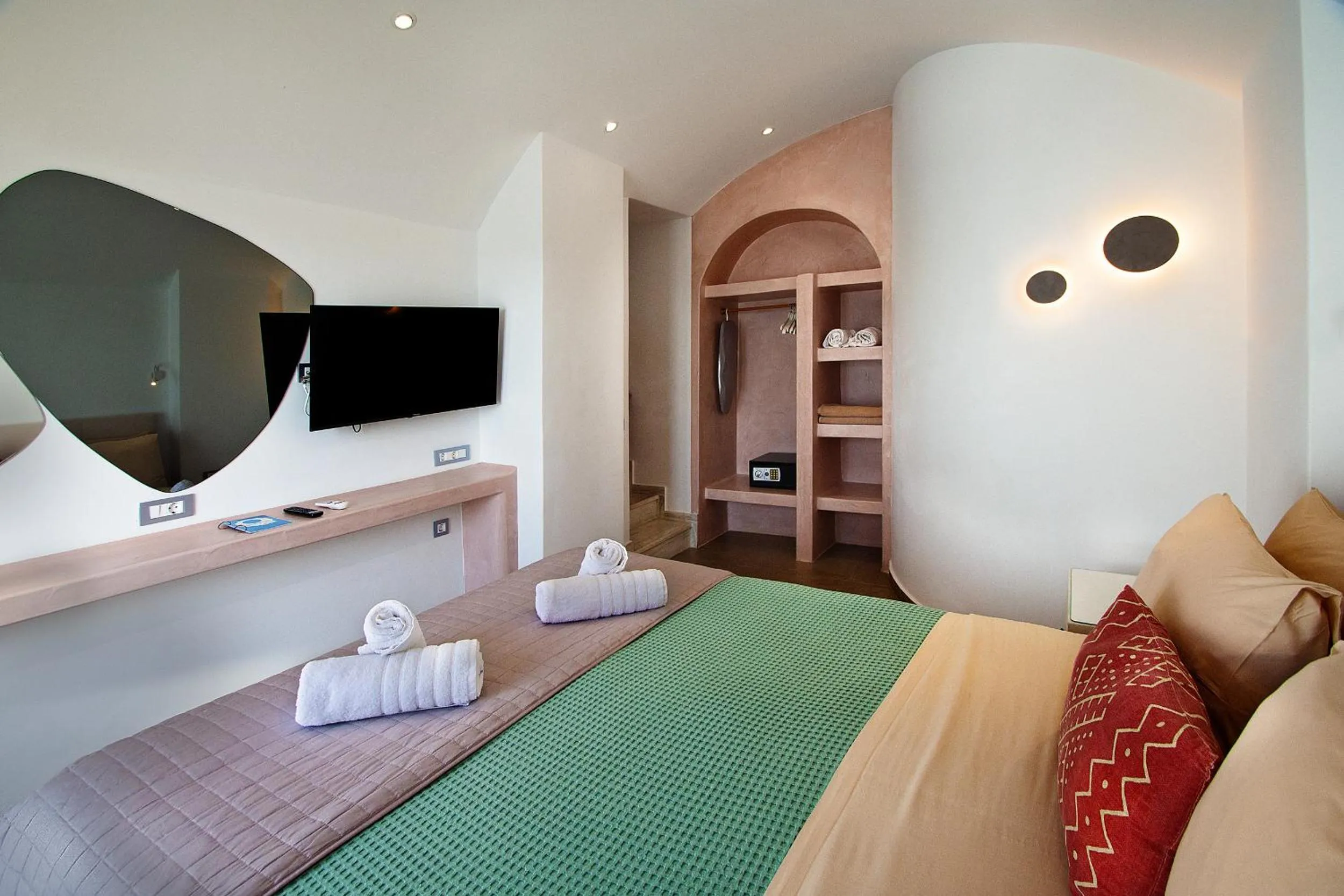 Bed in Aegean Blue Suites