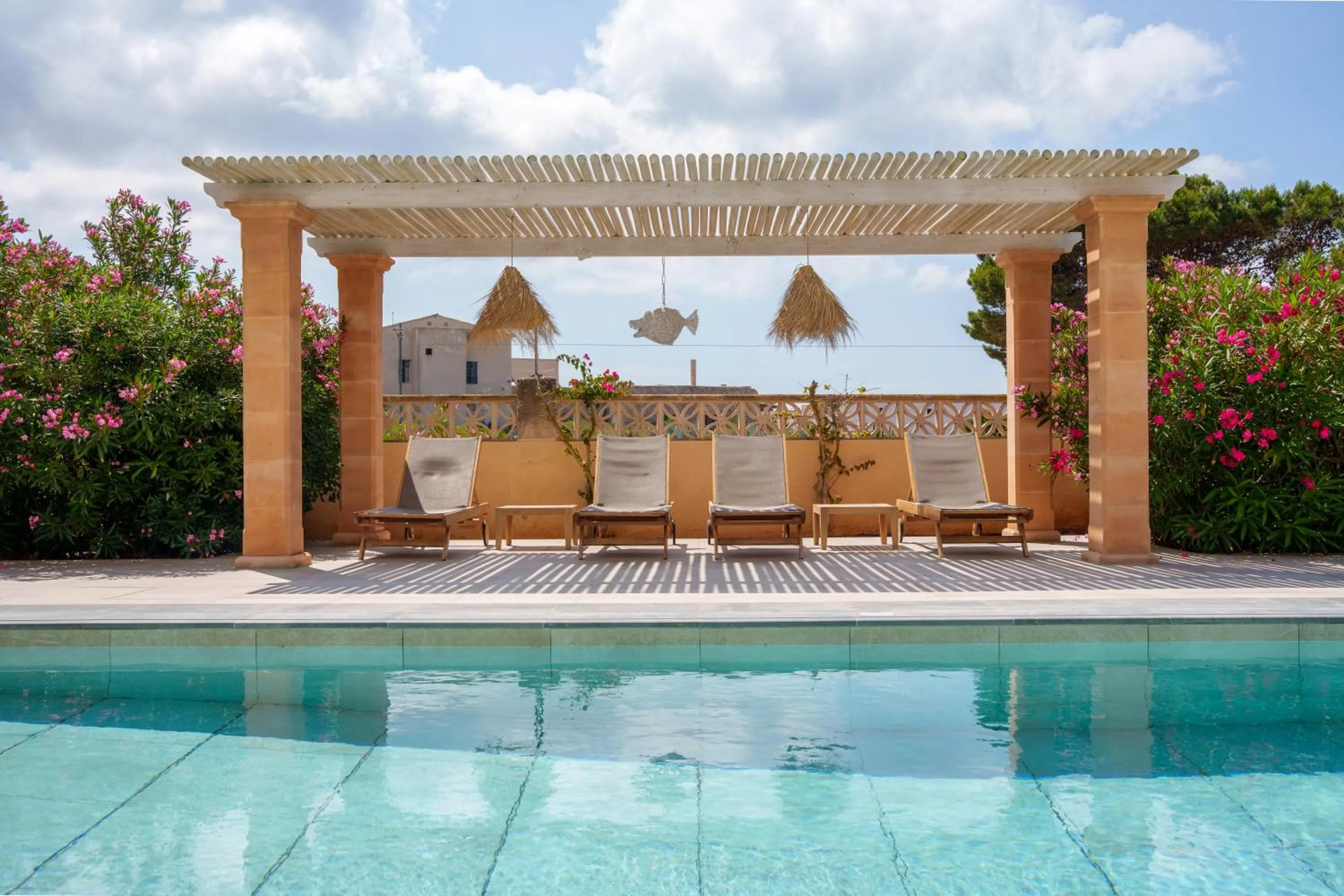 Garden view in Apartaments Andreas