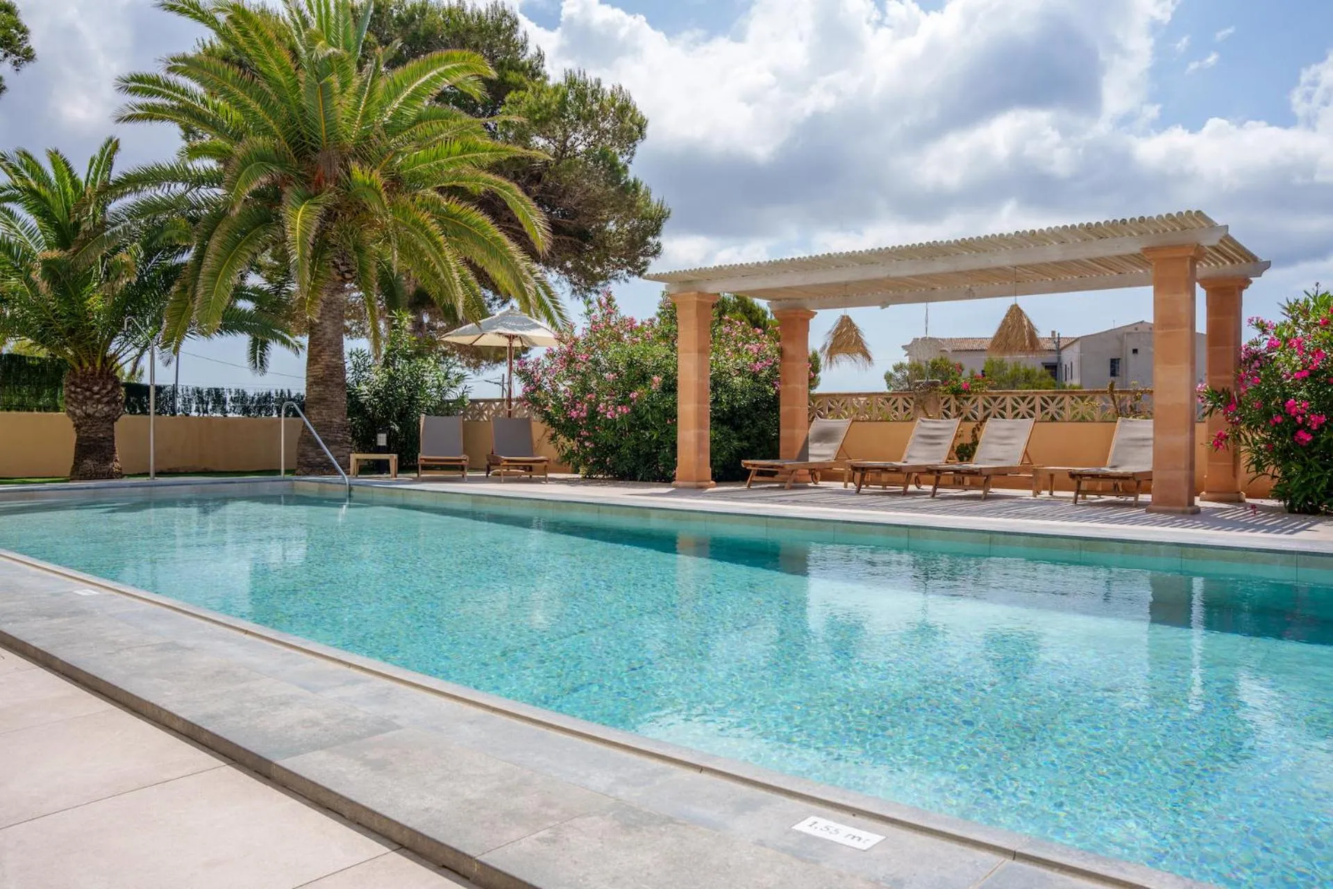 Pool view in Apartaments Andreas