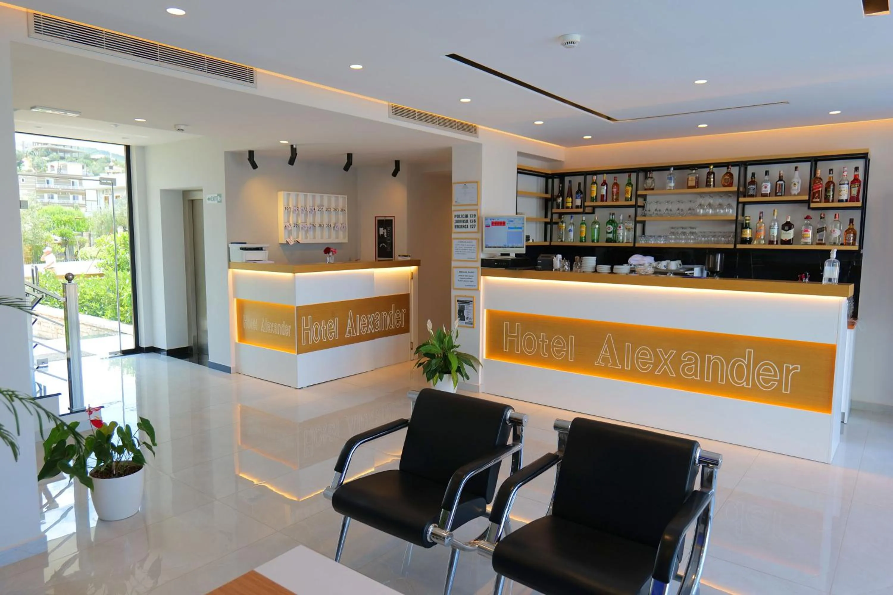 Lobby or reception in Hotel Alexander