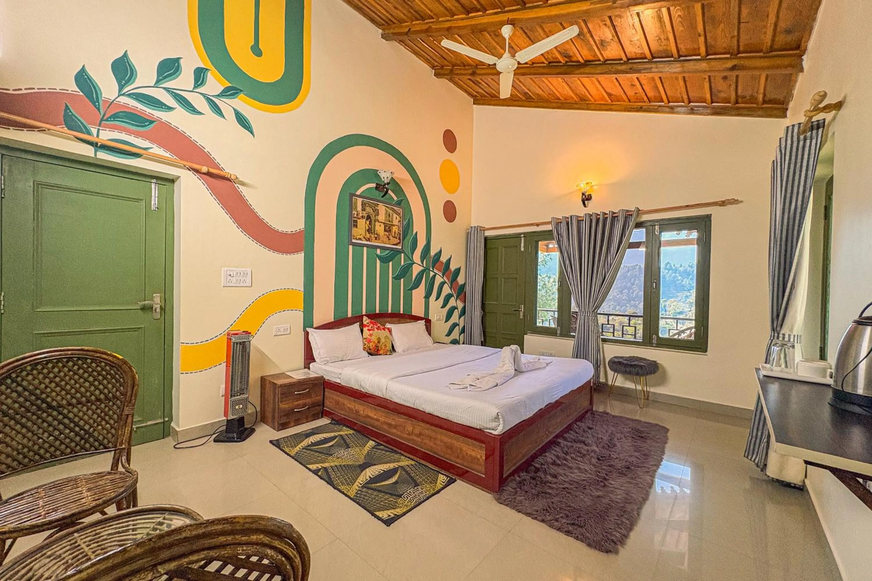 Photo of the whole room, Bed in THEHIMALAYANLIVING WHISTLING PINES