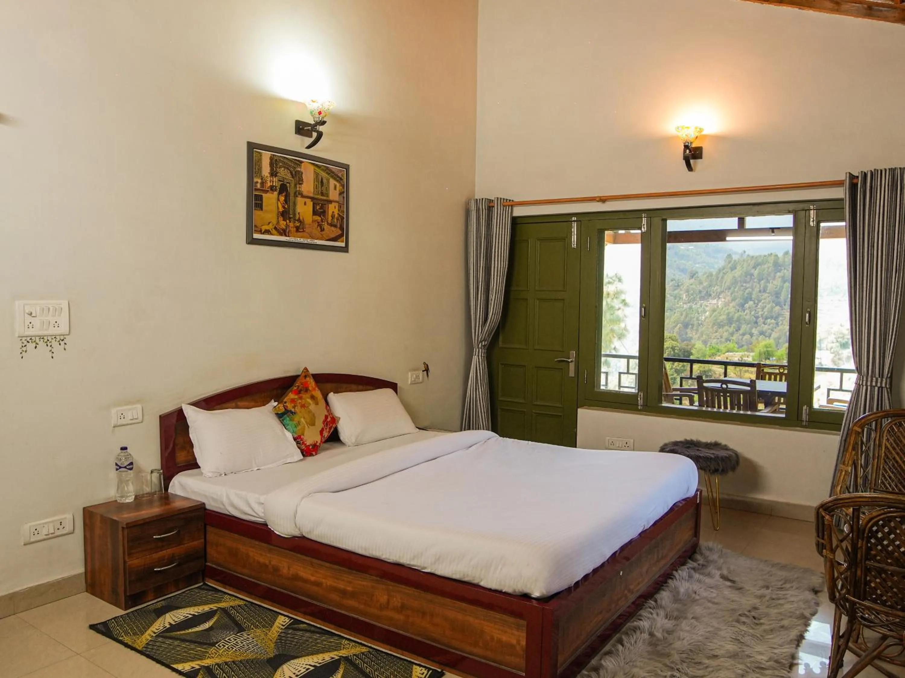 View (from property/room), Bed in THEHIMALAYANLIVING WHISTLING PINES