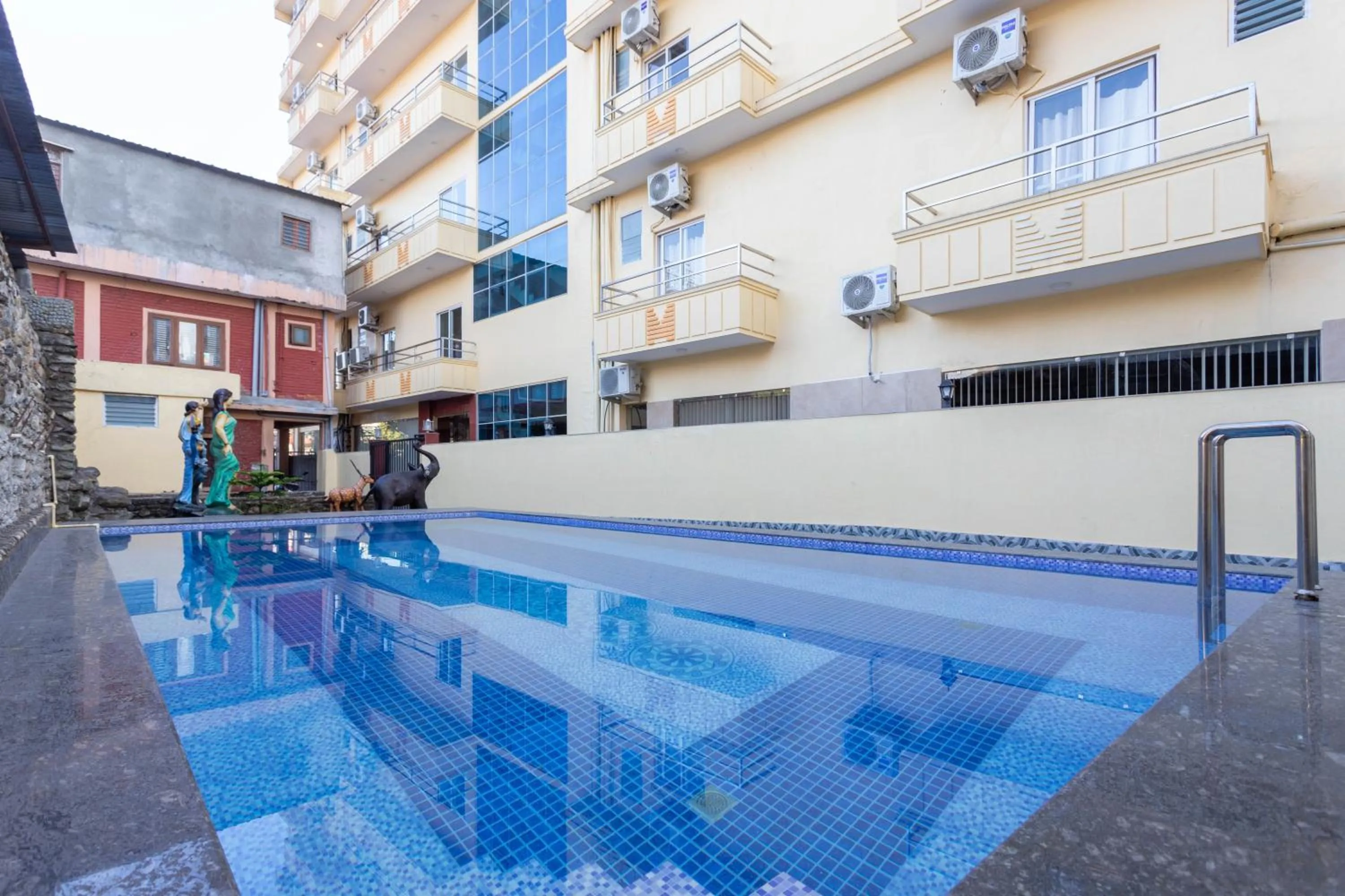 Swimming pool in Hotel Mahadev Inn Pokhara