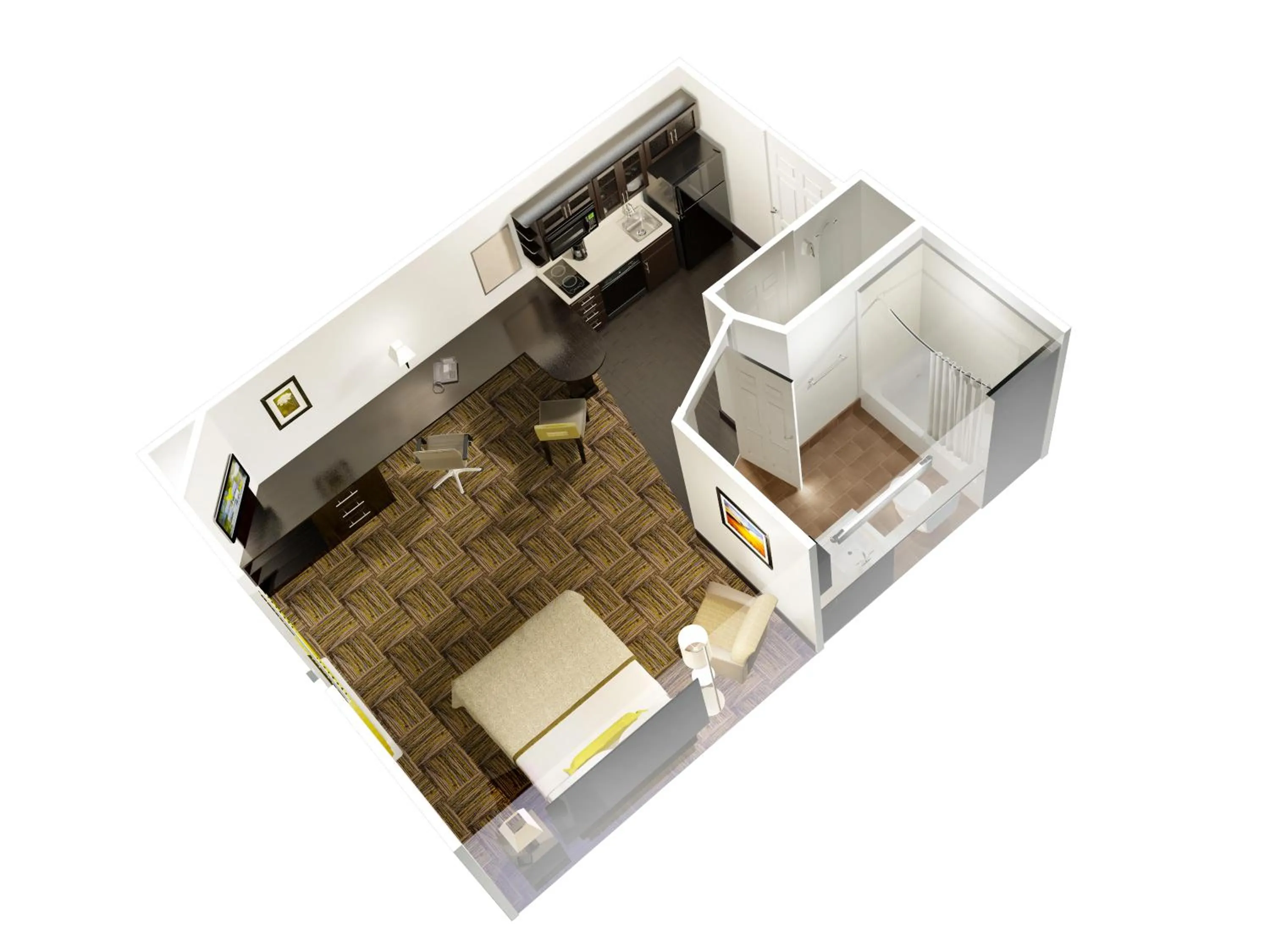 Floor plan in Candlewood Suites Tucson by IHG