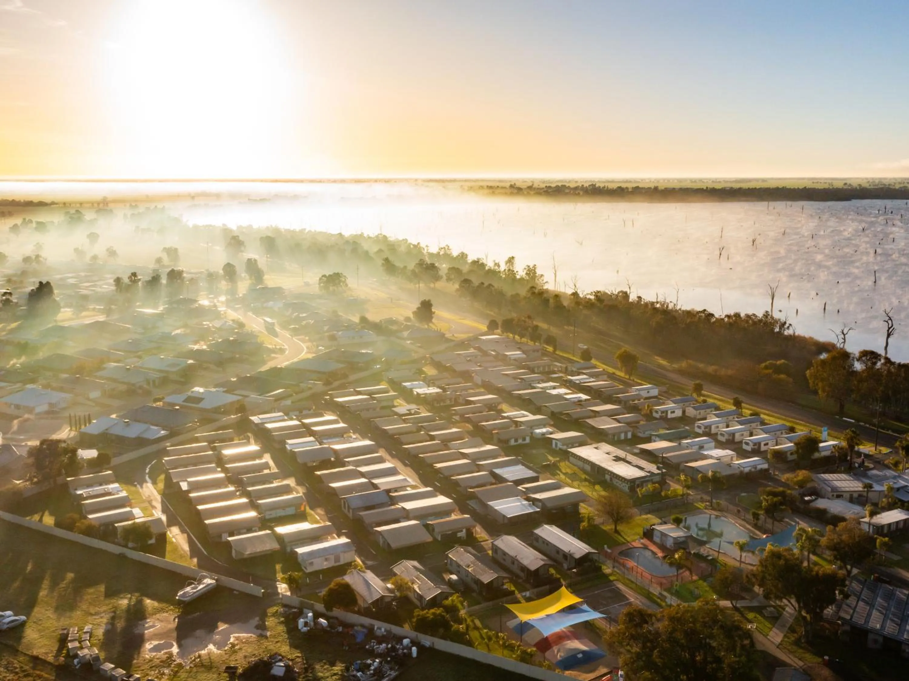 Bird's eye view in NRMA Yarrawonga Mulwala Holiday Park
