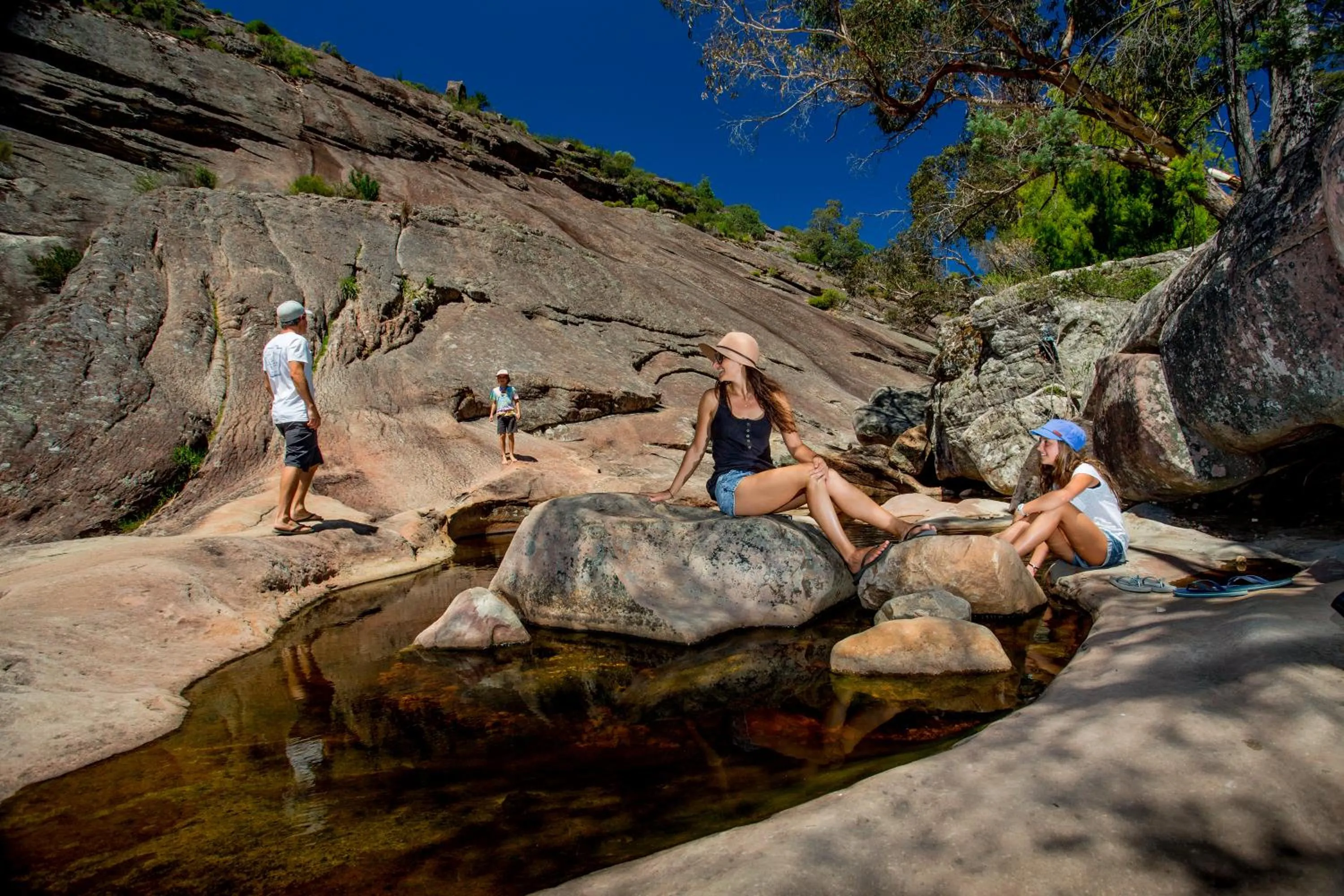 Hiking in NRMA Halls Gap Holiday Park
