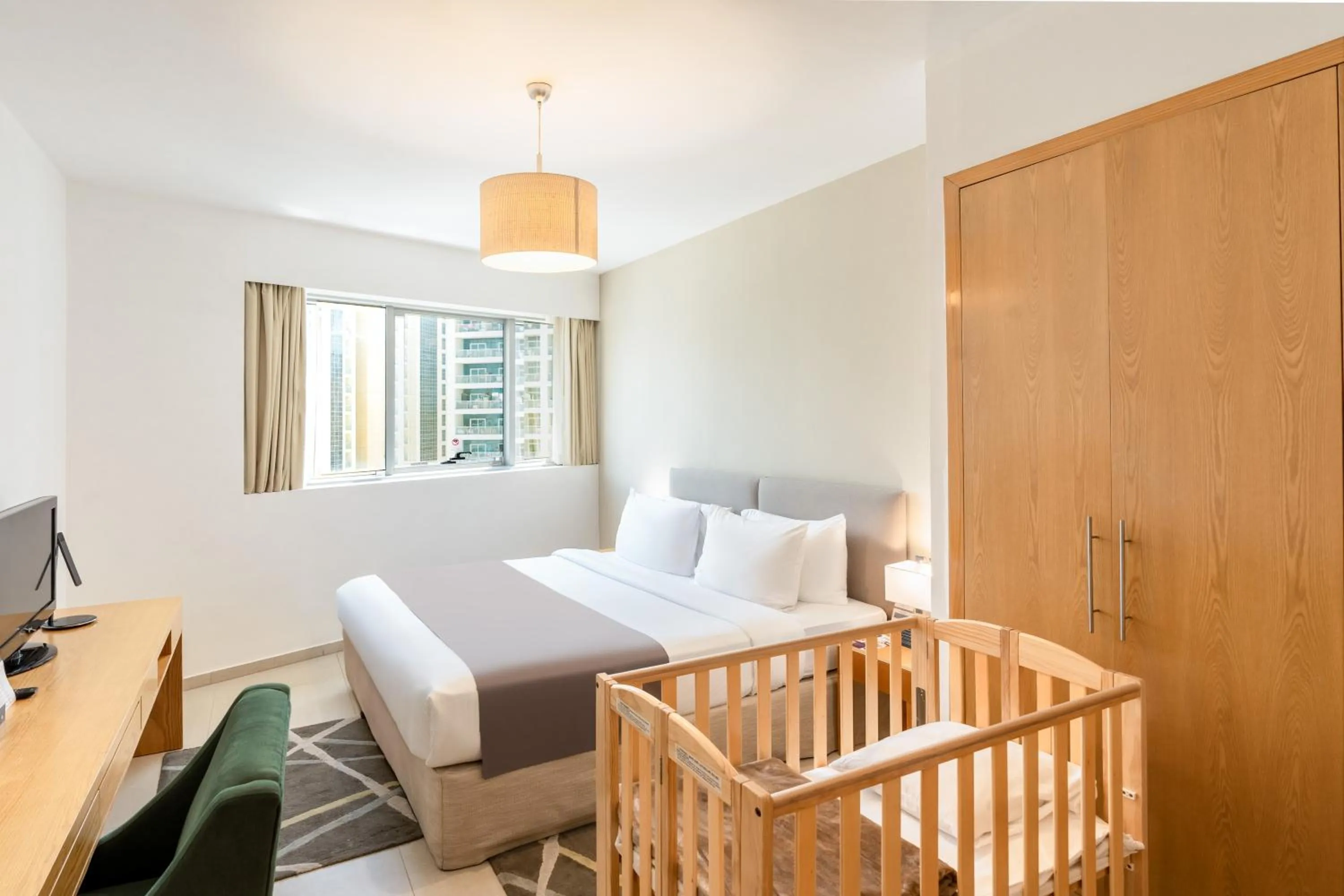 Bedroom, Bed in Grand Heights Dubai Hotel Apartments