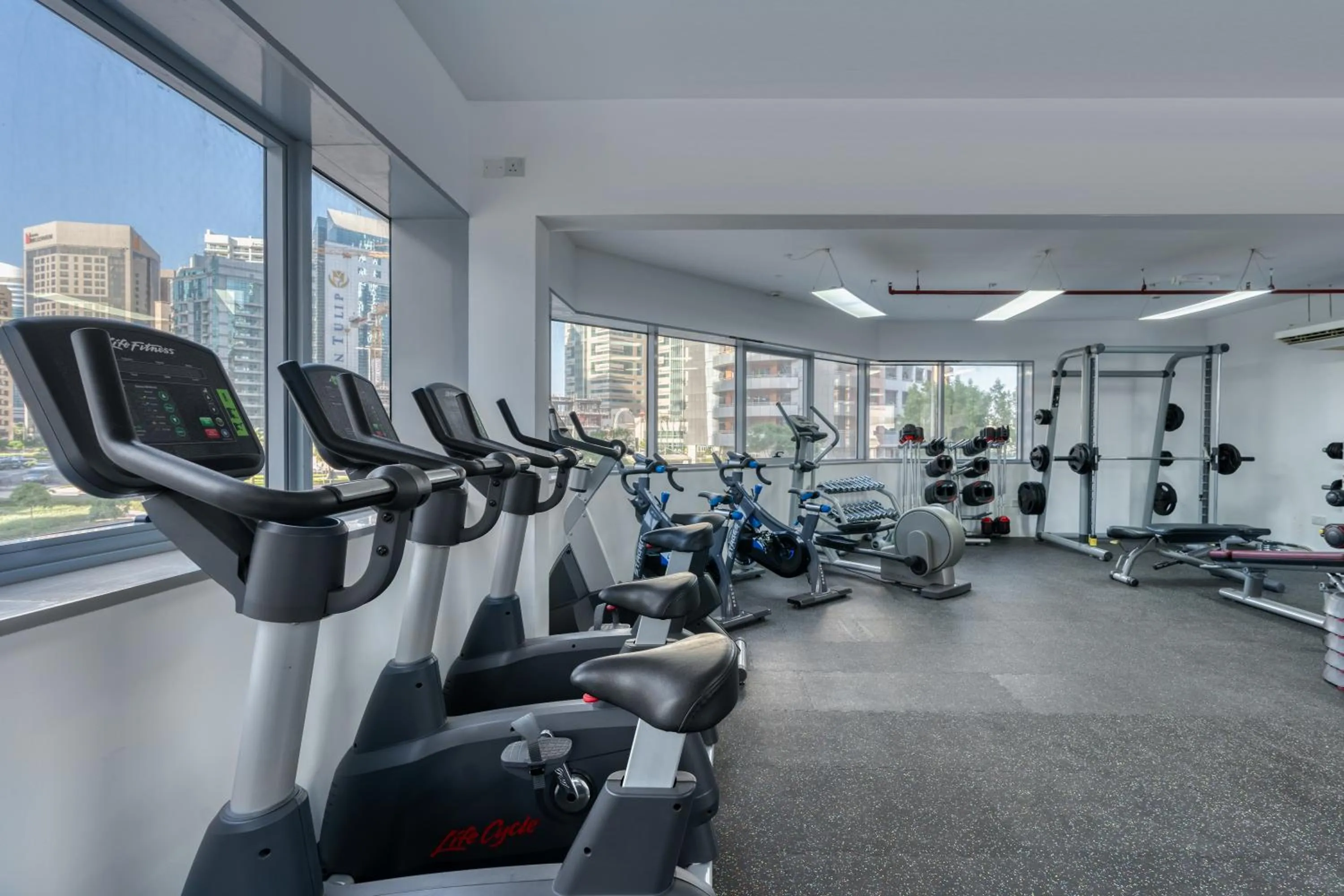 Fitness centre/facilities in Grand Heights Dubai Hotel Apartments