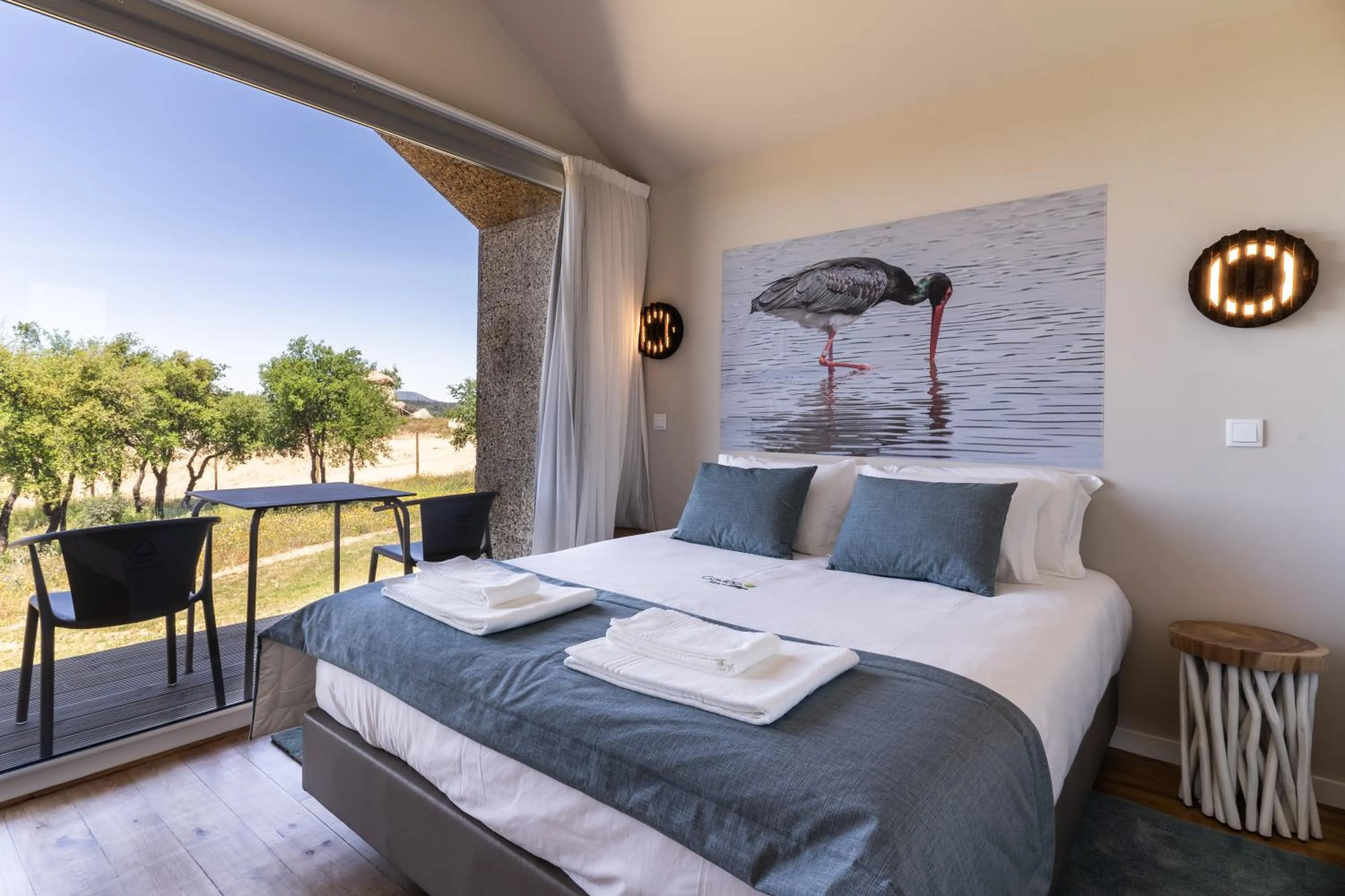 Balcony/Terrace, Bed in Gavião Nature Village