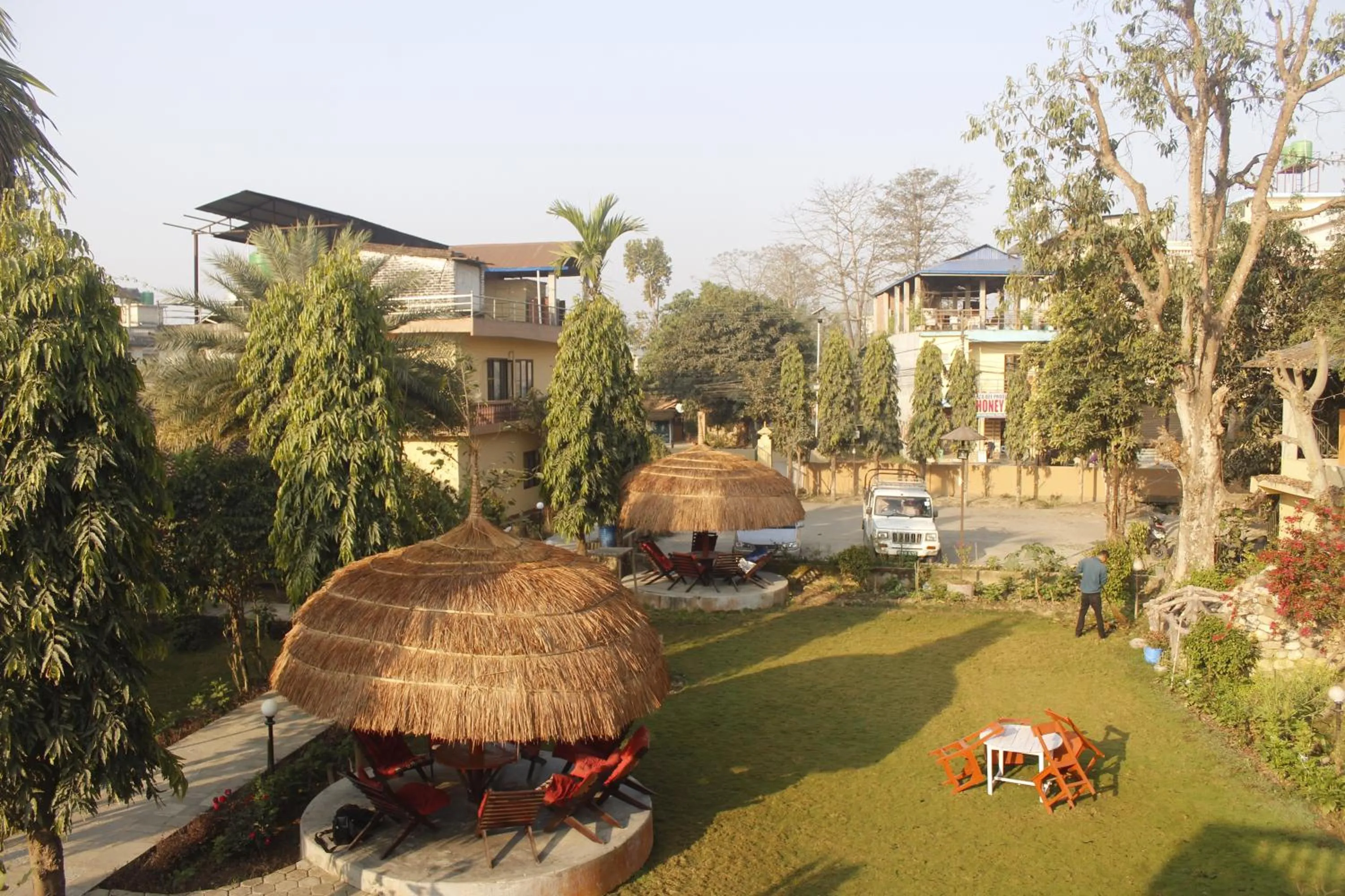 Garden view in Travellers Jungle Camp-Sauraha