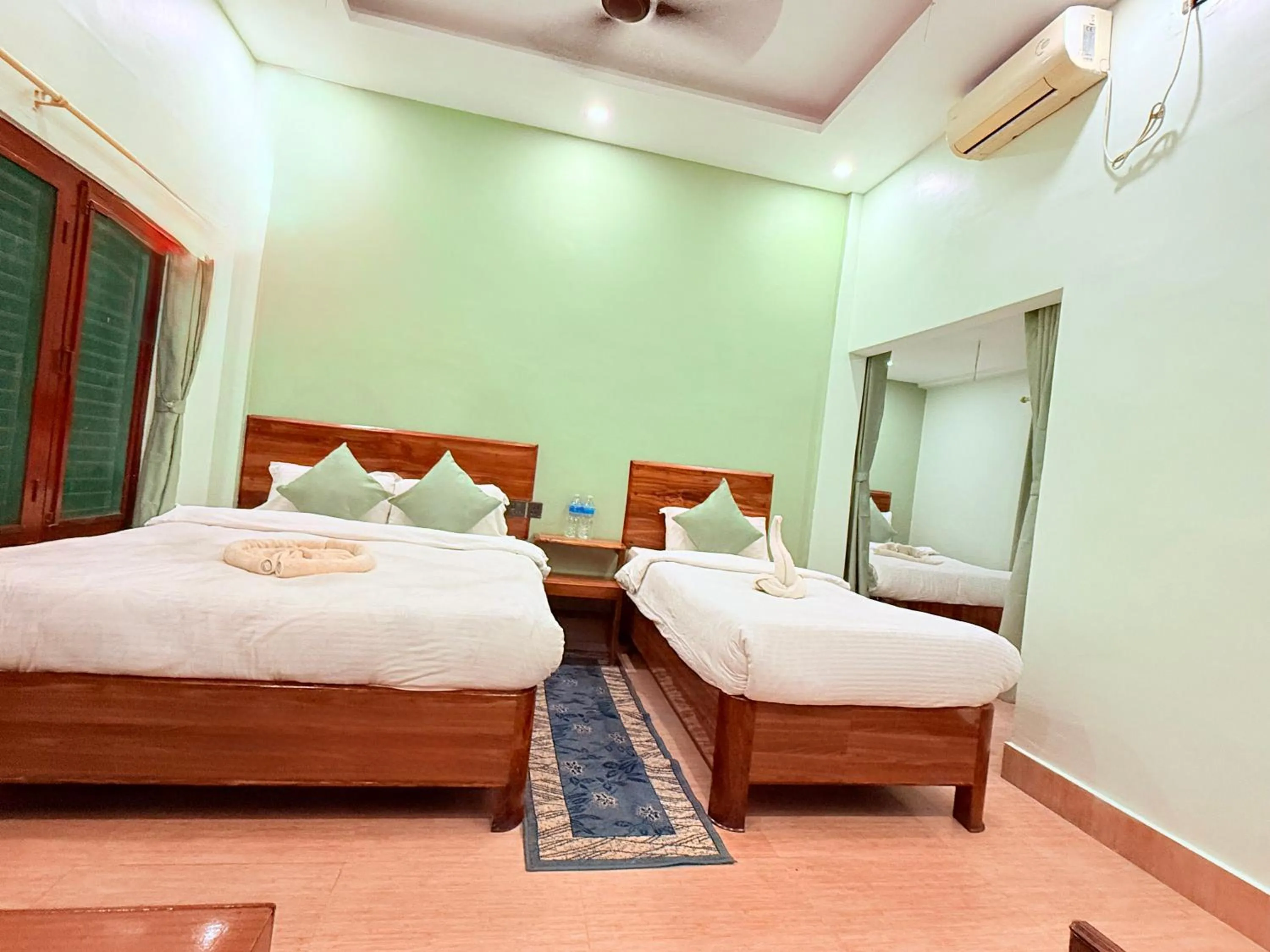 Bed in Travellers Jungle Camp-Sauraha