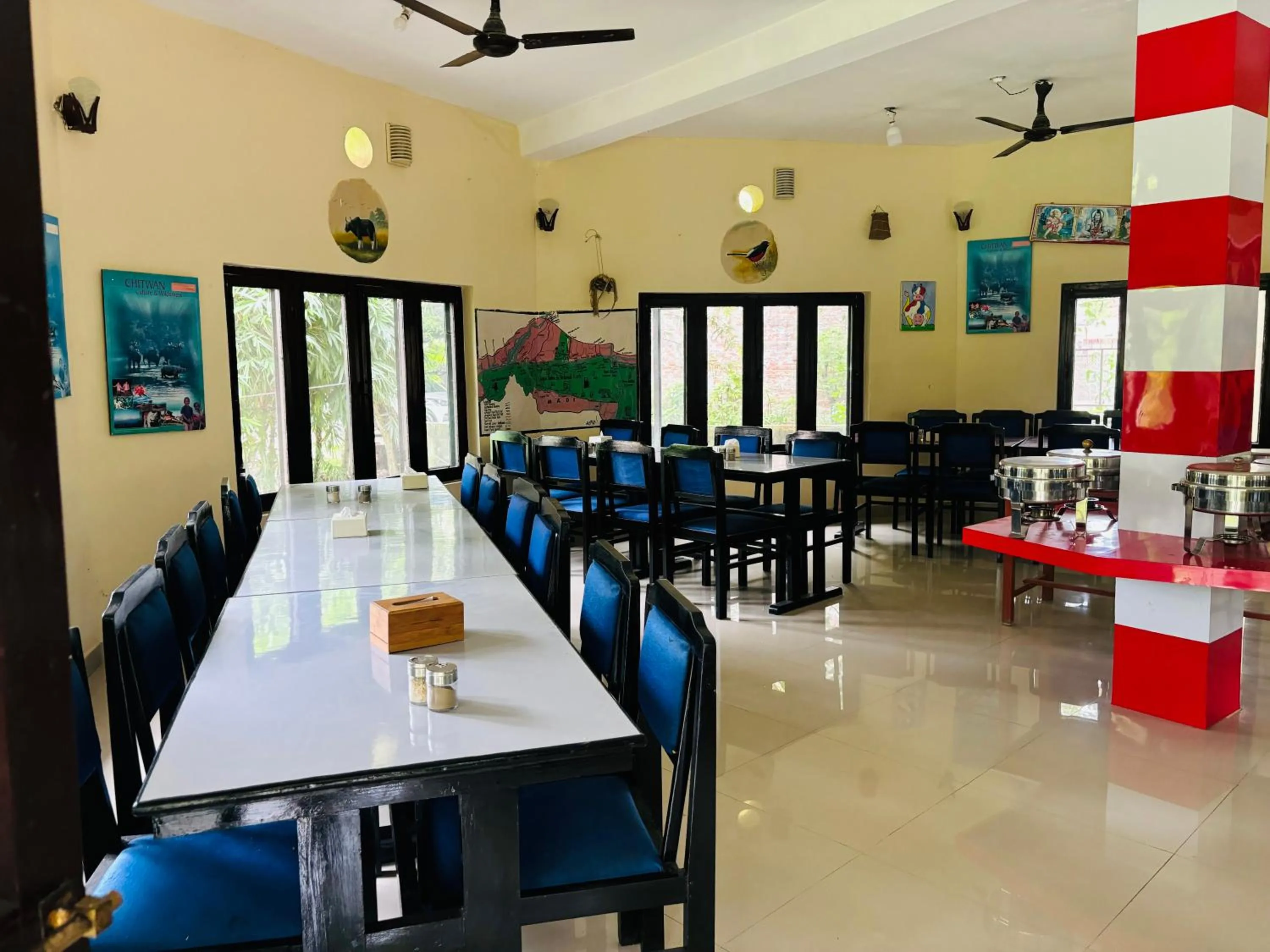 Dining area in Travellers Jungle Camp-Sauraha