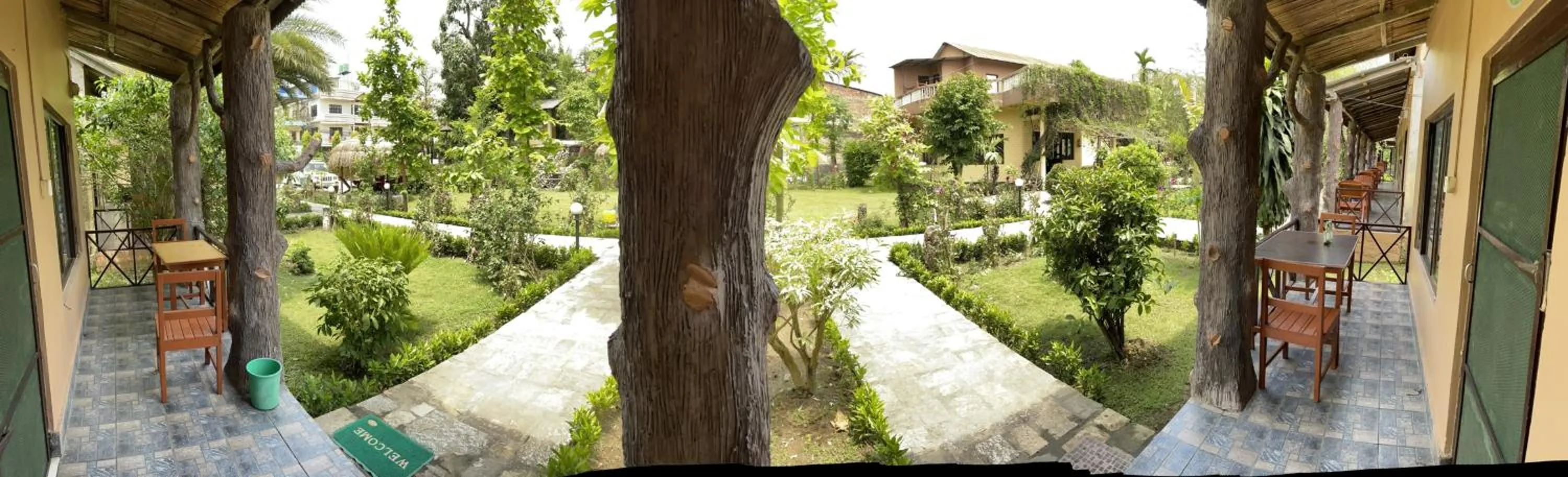 Garden in Travellers Jungle Camp-Sauraha