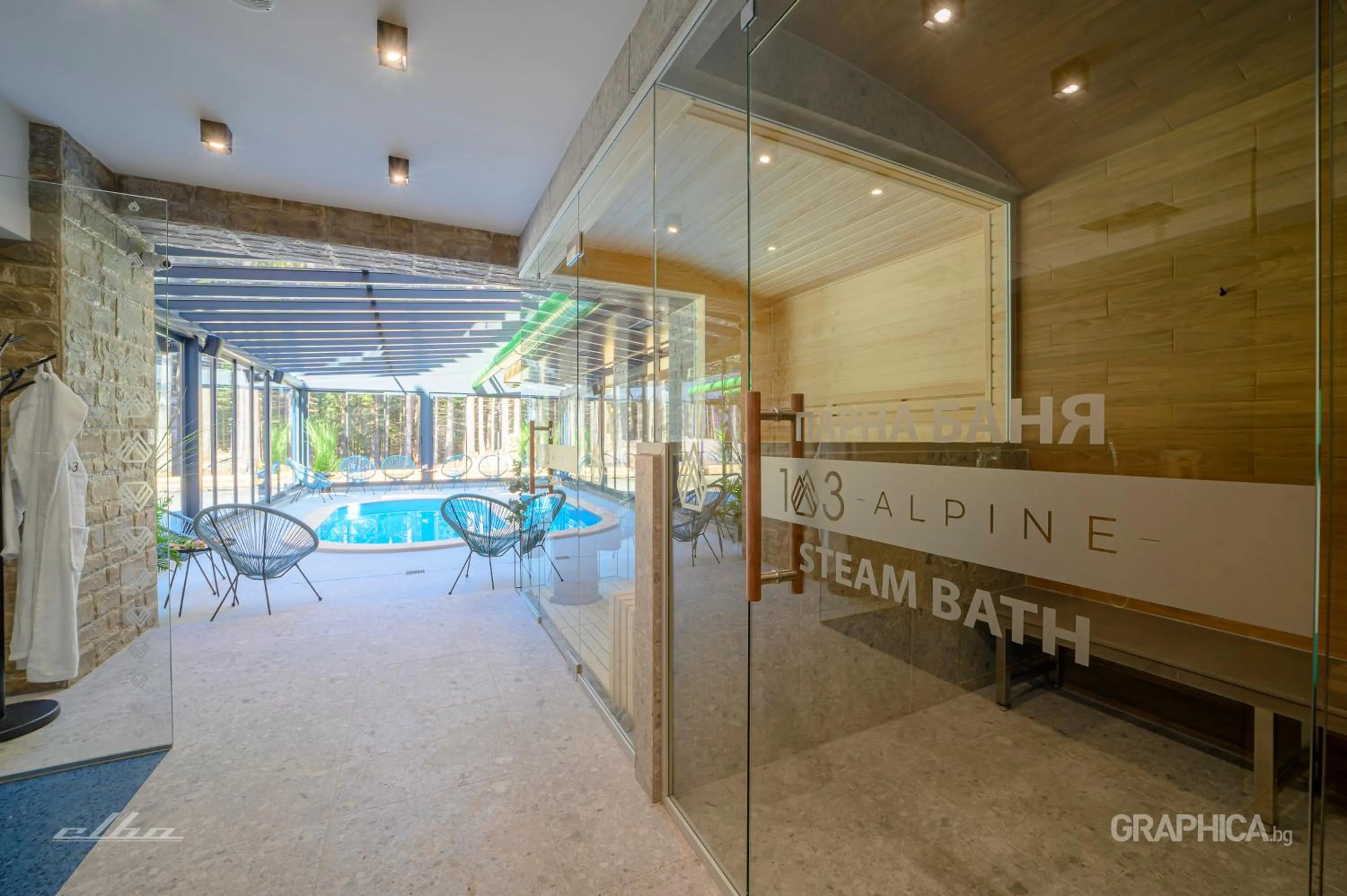 Pool view in 103 Alpine Hotel