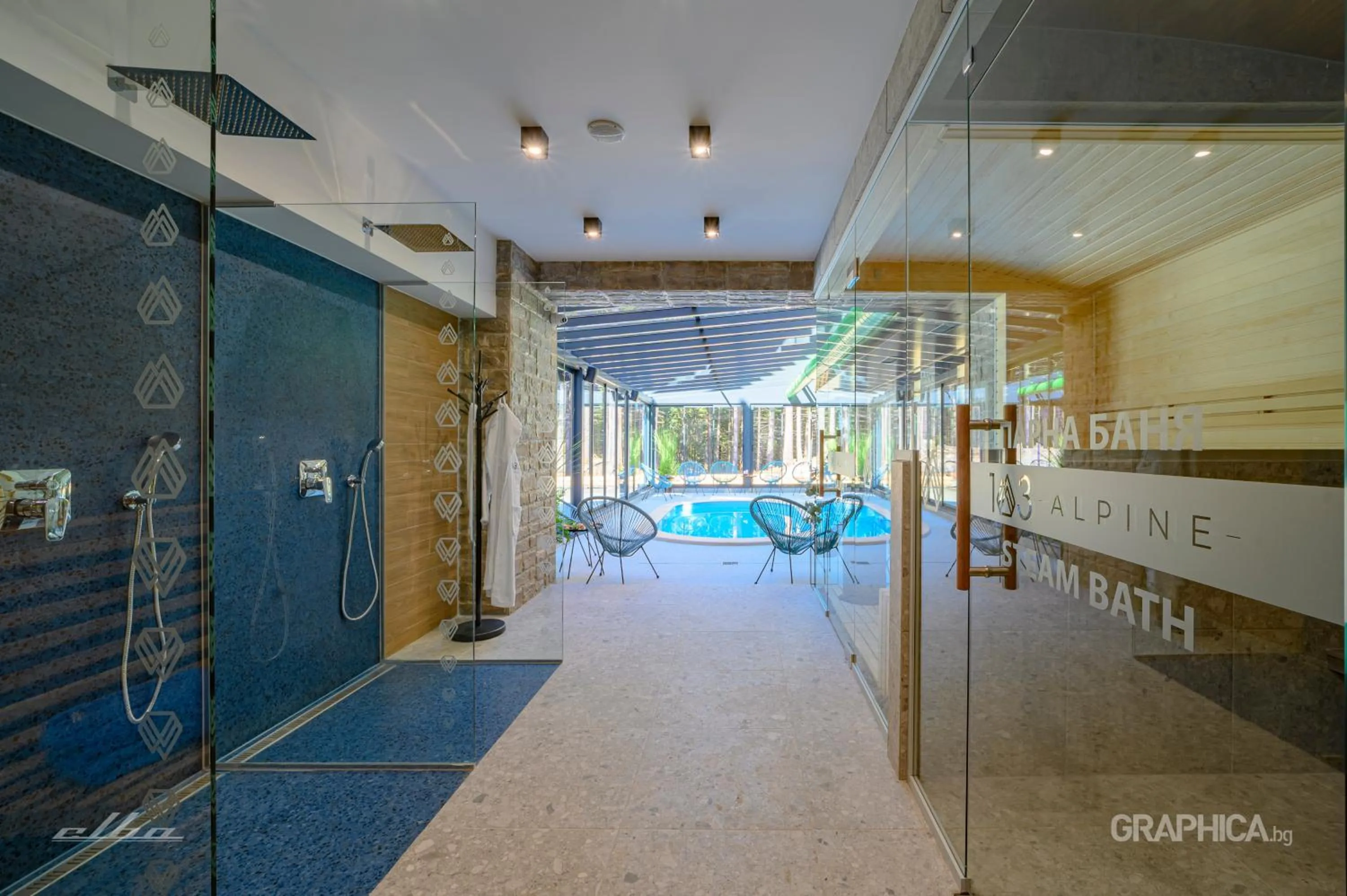 Pool view in 103 Alpine Hotel