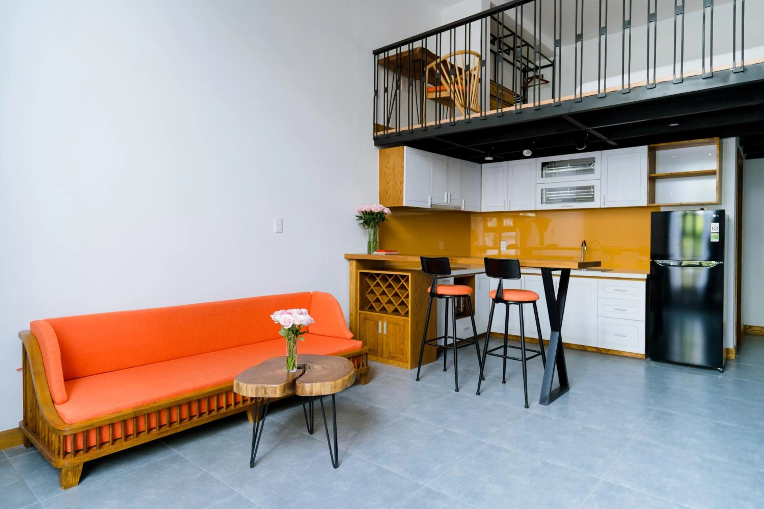 Kitchen or kitchenette in Flexi Hotel & Apartment Han Market