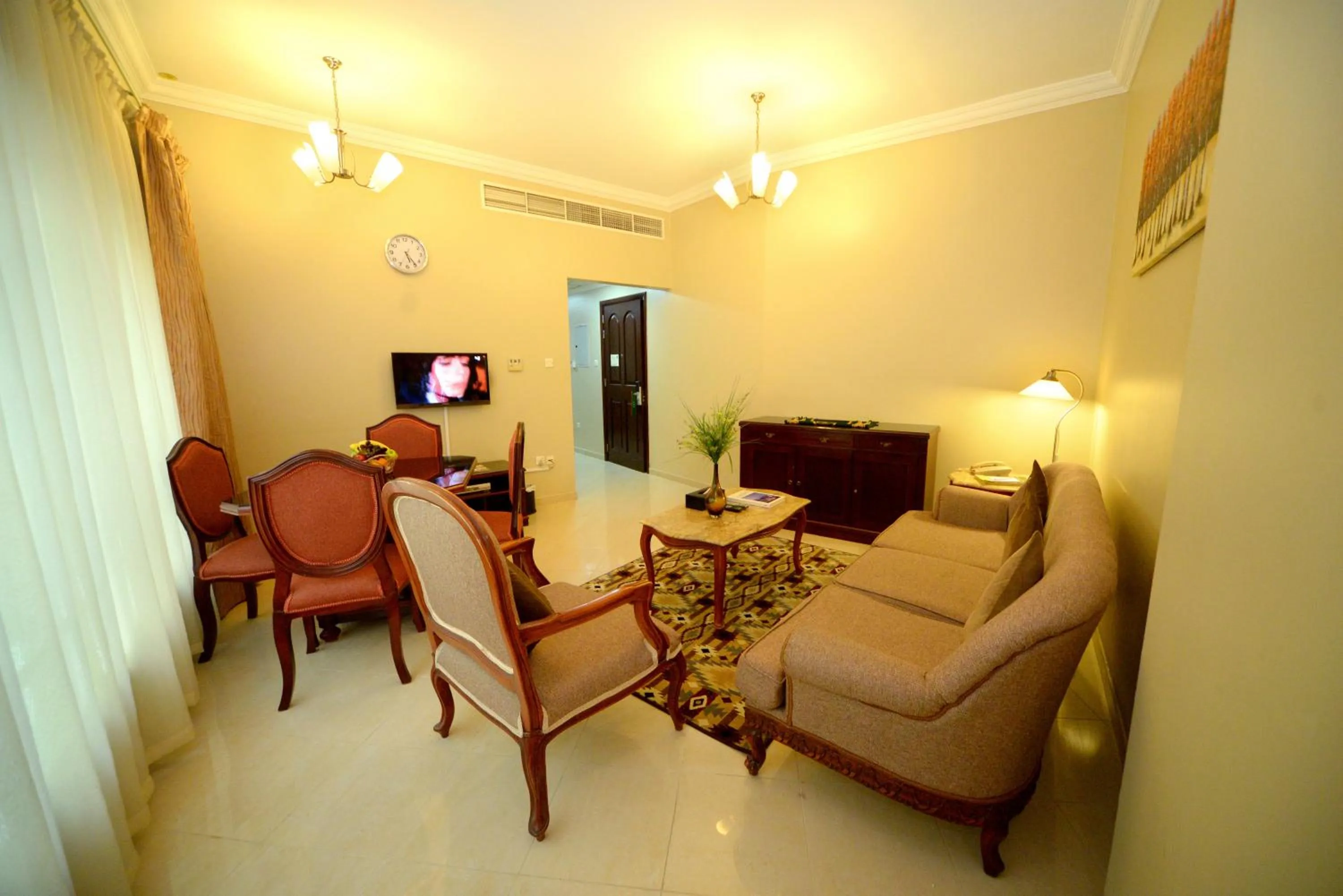 Seating area in Emirates Stars Hotel Apartments Sharjah