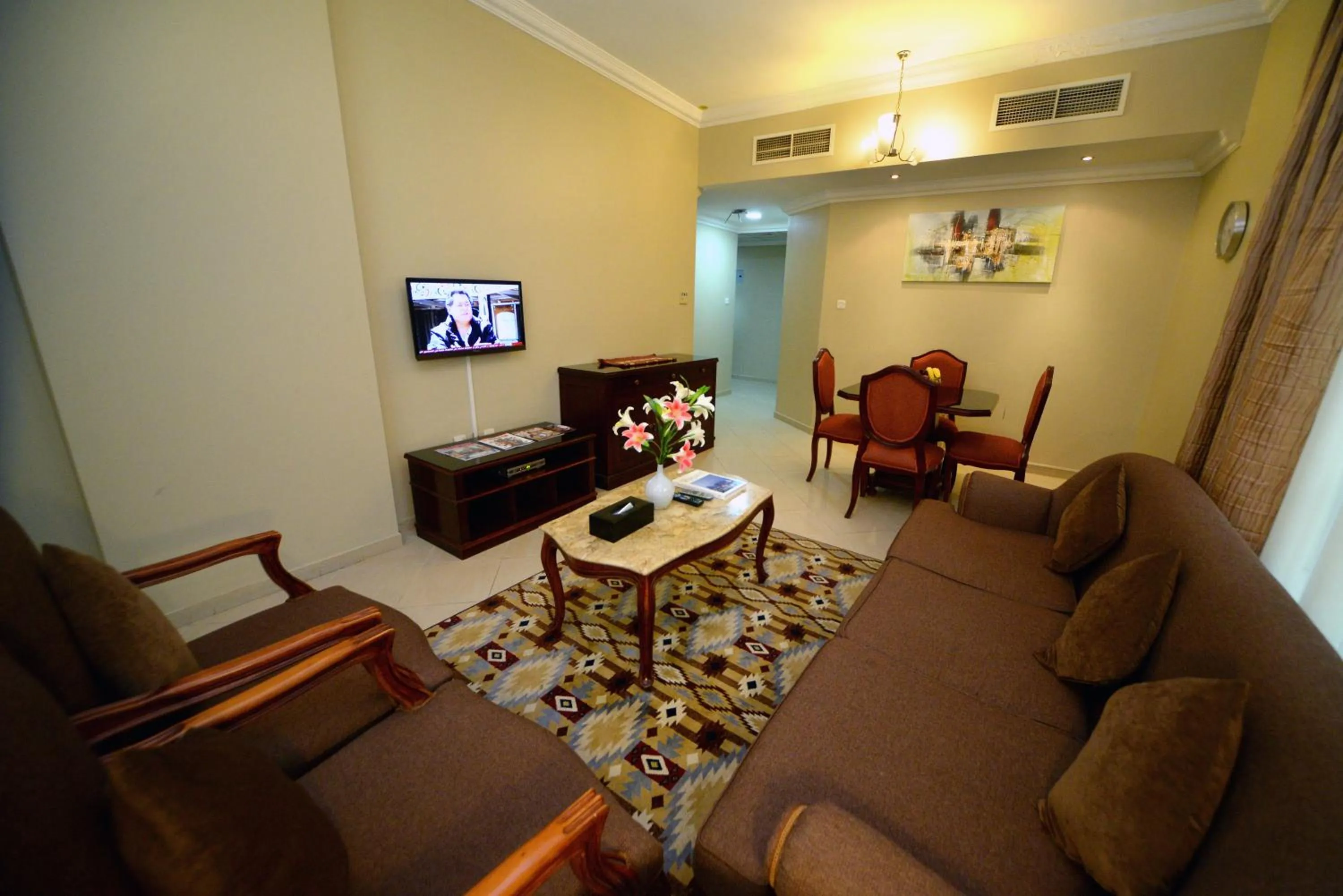 Living room in Emirates Stars Hotel Apartments Sharjah