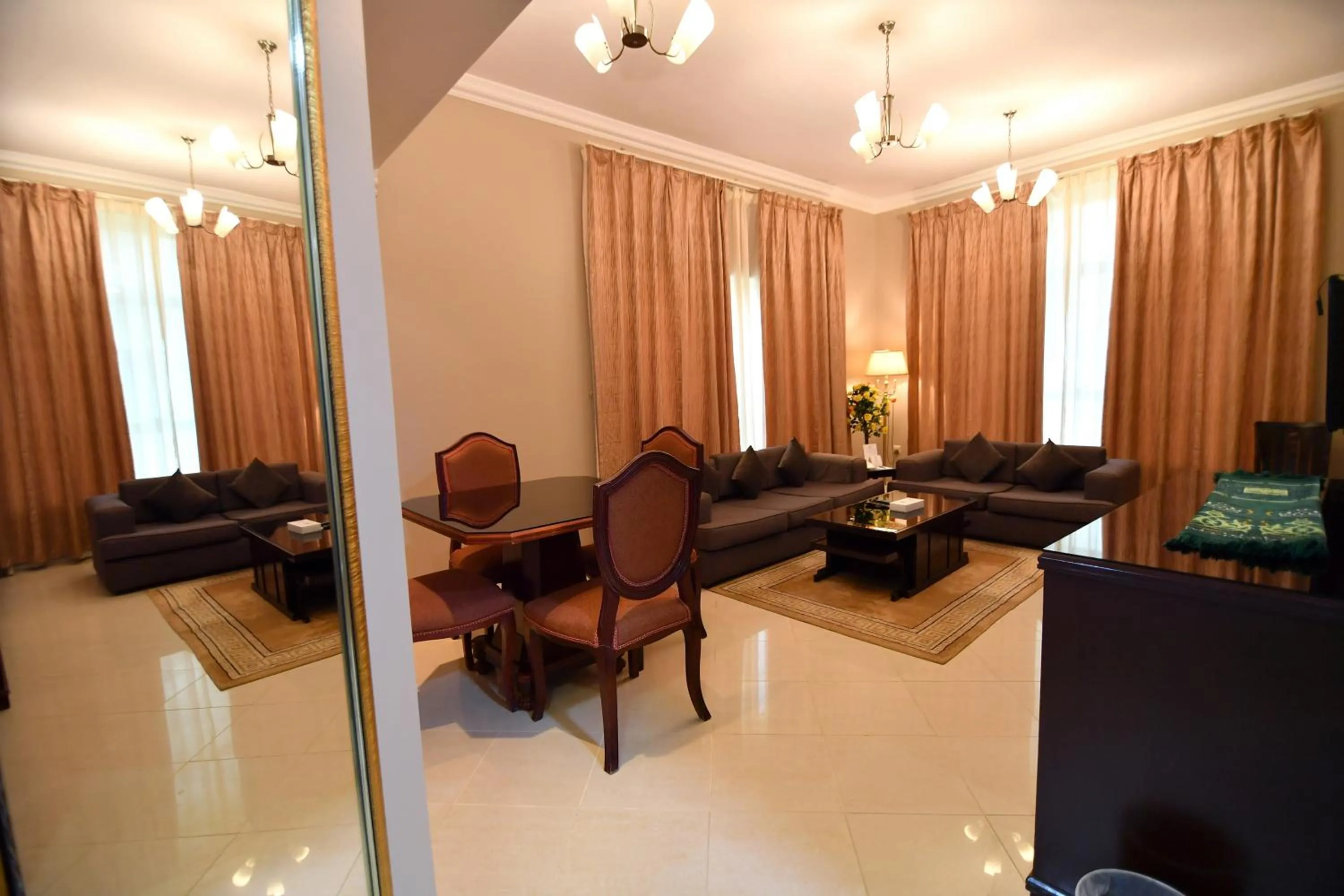 Living room in Emirates Stars Hotel Apartments Sharjah