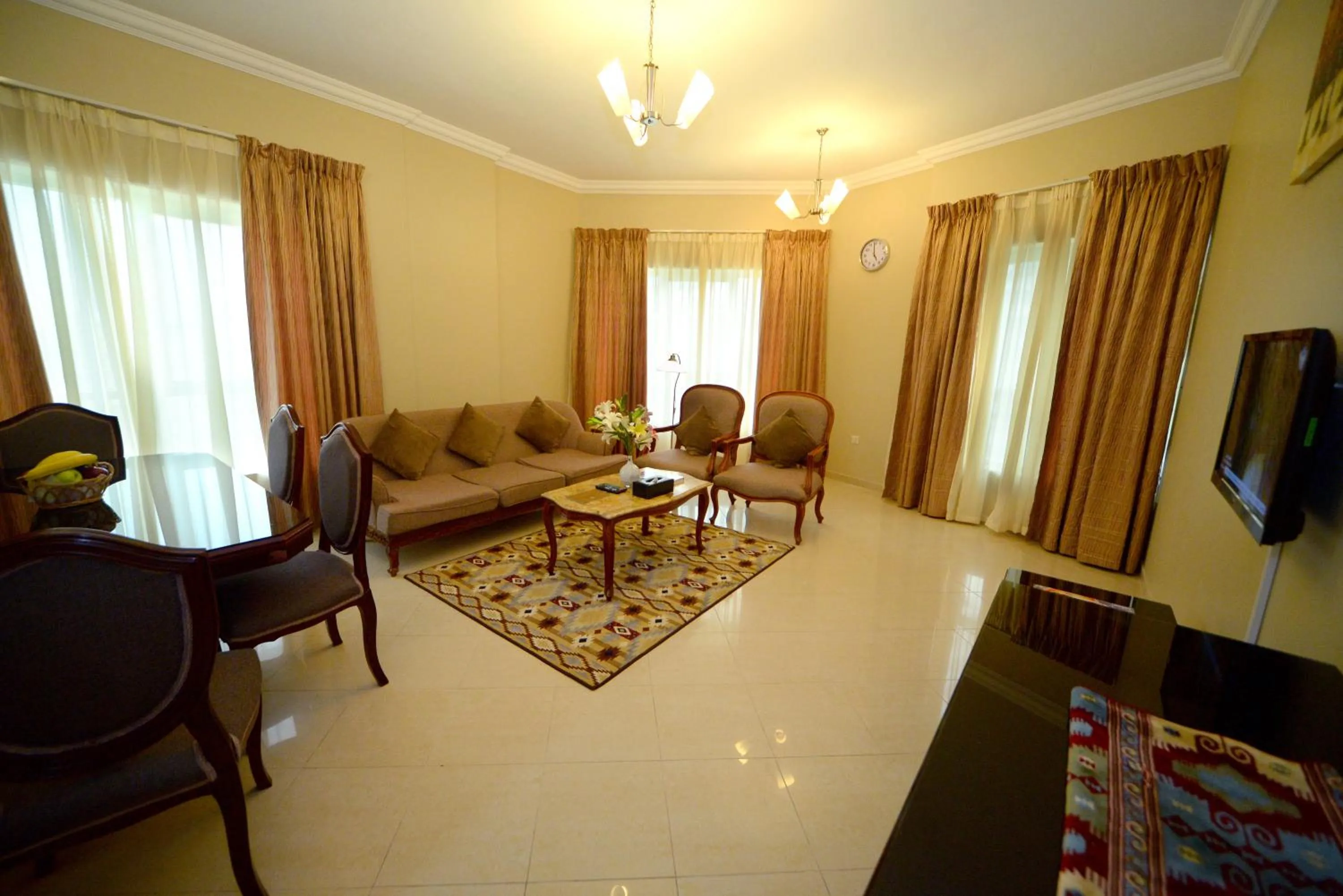 Living room in Emirates Stars Hotel Apartments Sharjah