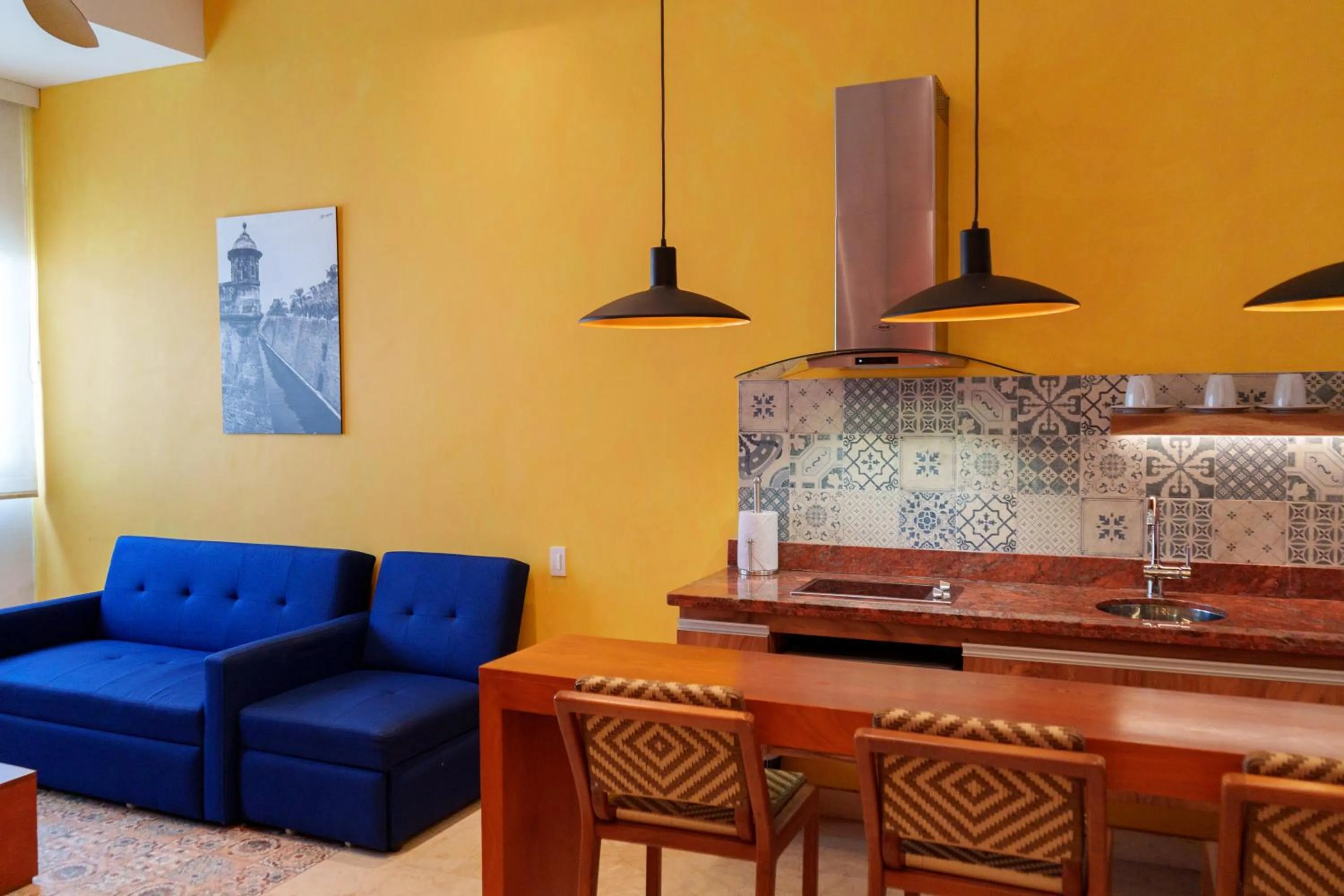 Kitchen or kitchenette in Ganem Suites Cartagena