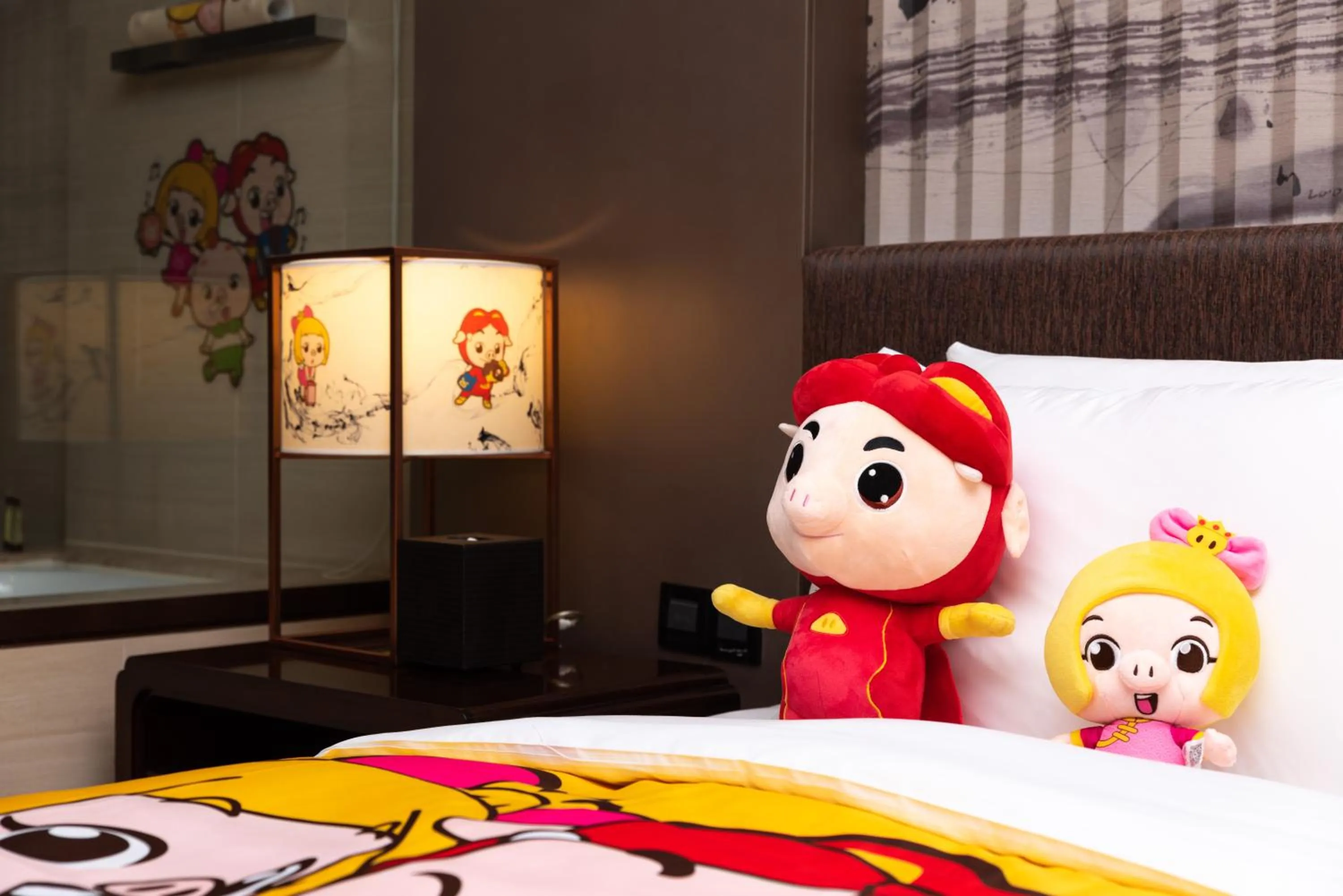 Bed in CITIC Pacific Zhujiajiao Jin Jiang Hotel