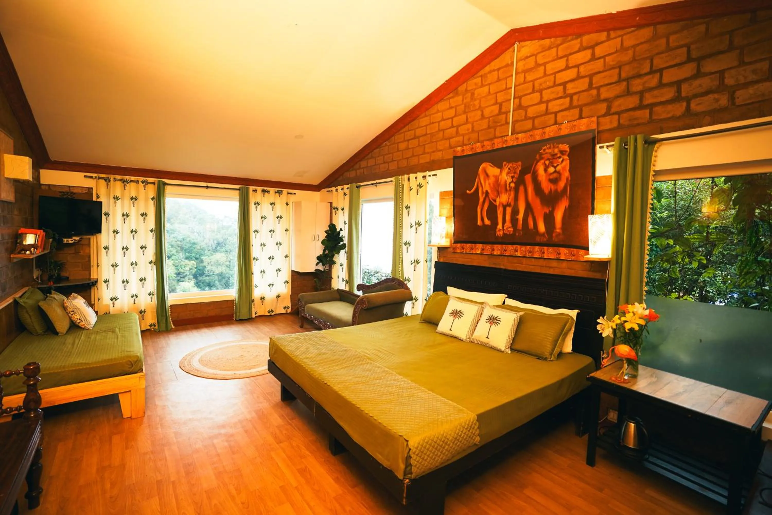 Bed in De Rock Jungle Living Resort