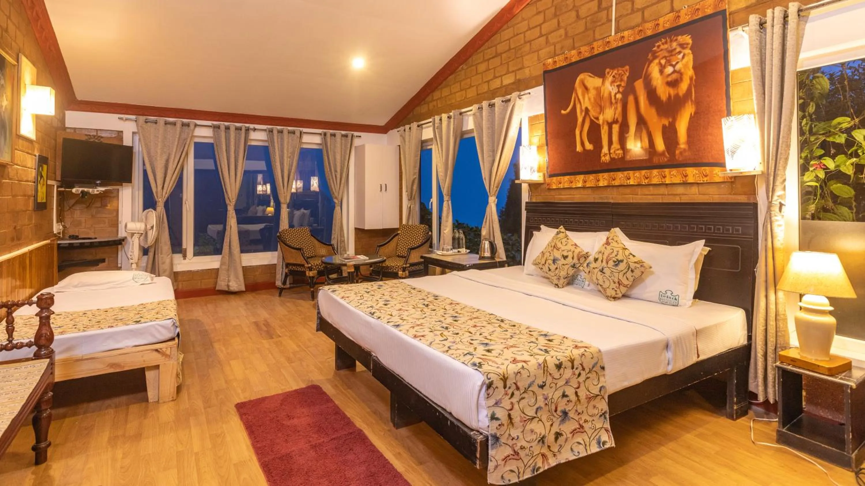 Bed in De Rock Jungle Living Resort