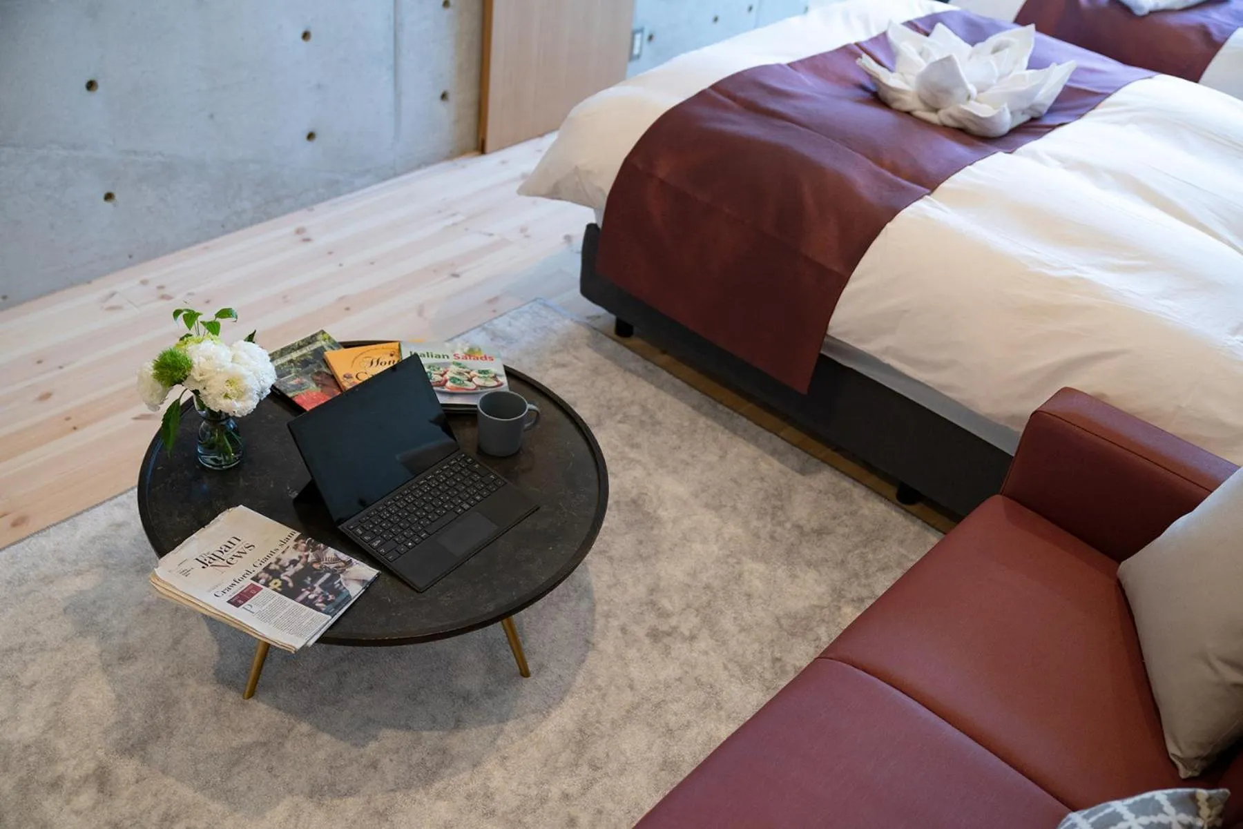 Bed in Tamatsukuri Daifuji Kan