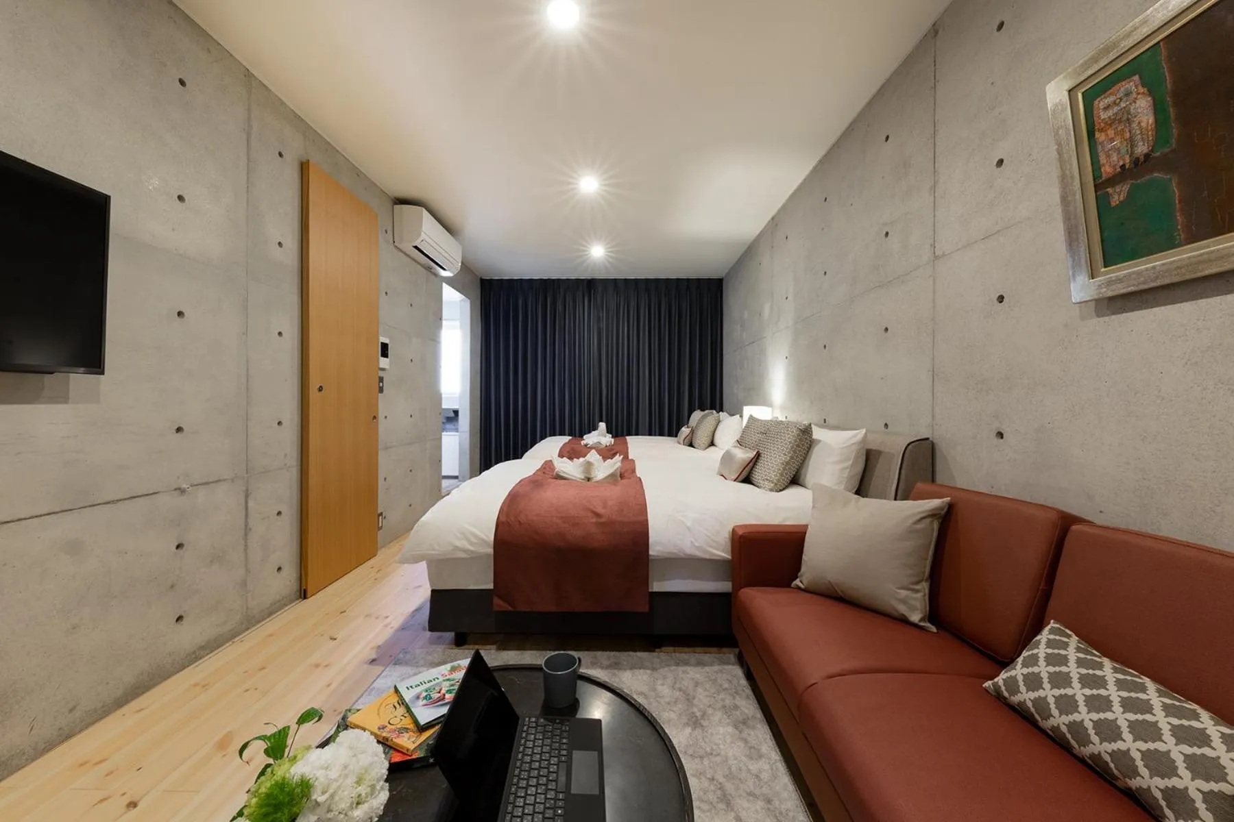 Bed in Tamatsukuri Daifuji Kan