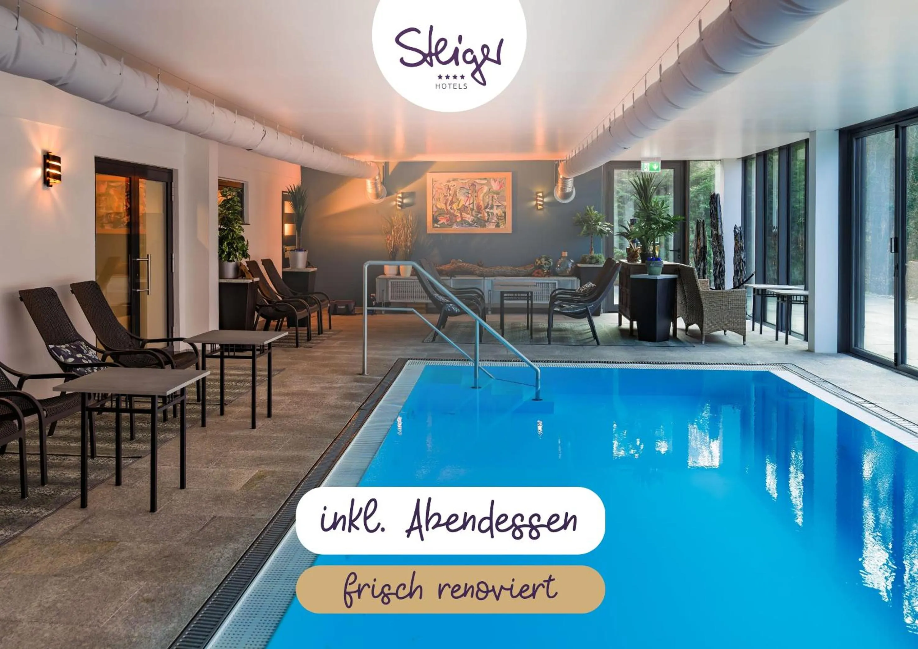 Pool view in Parkhotel Hohnstein by STEIGER Hotels