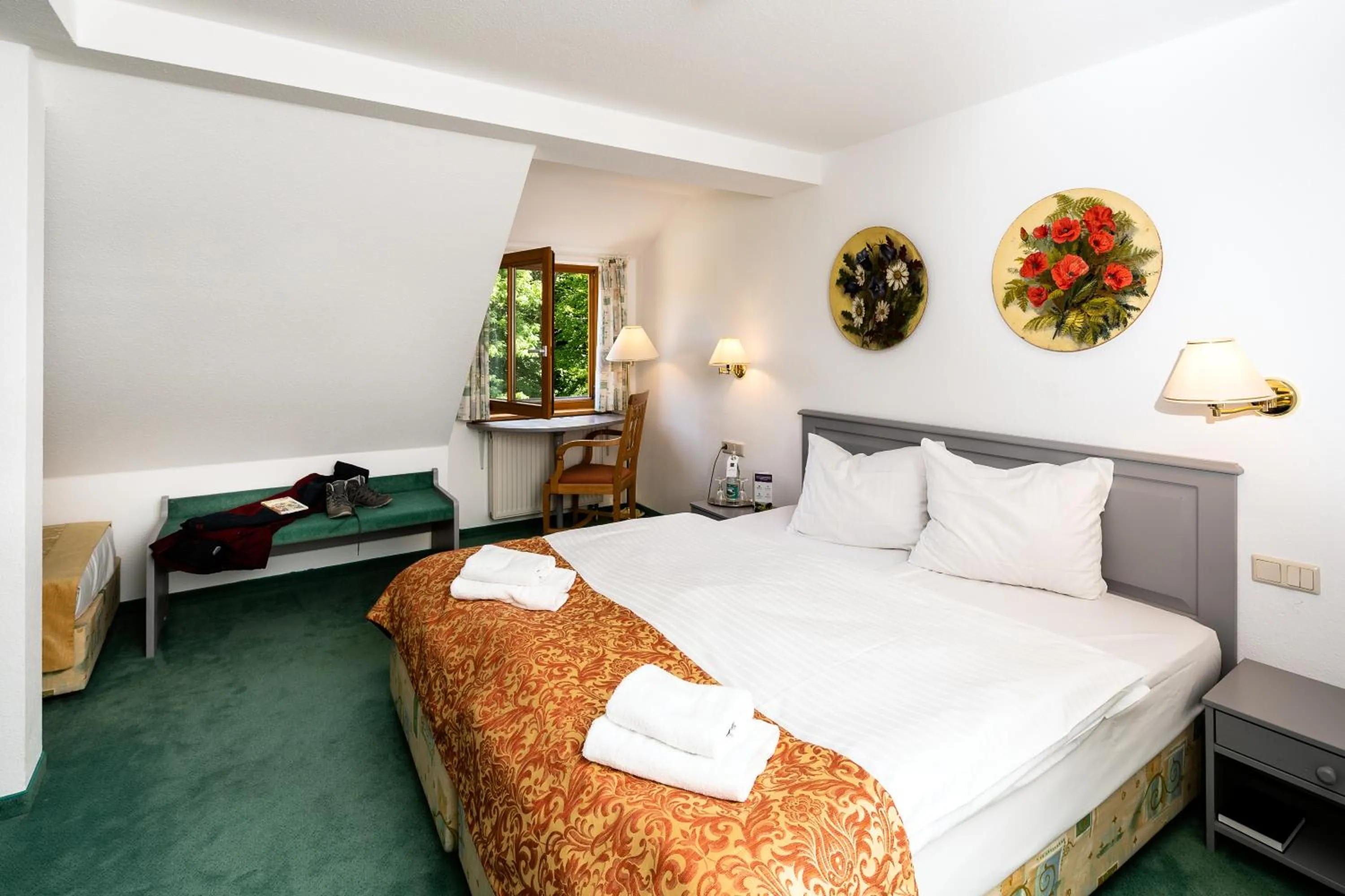 Photo of the whole room, Bed in Parkhotel Hohnstein by STEIGER Hotels