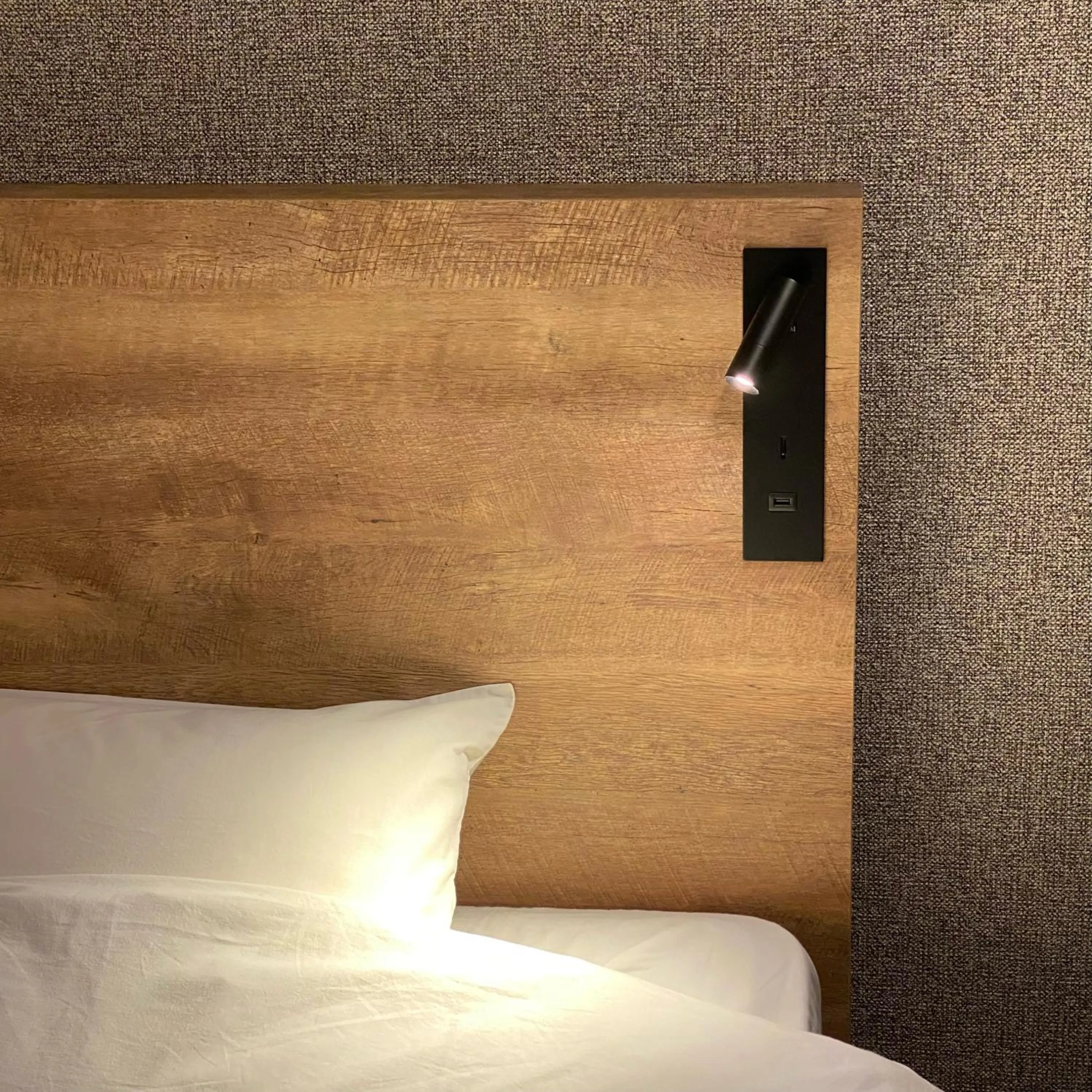 Photo of the whole room, Bed in hotel the textile