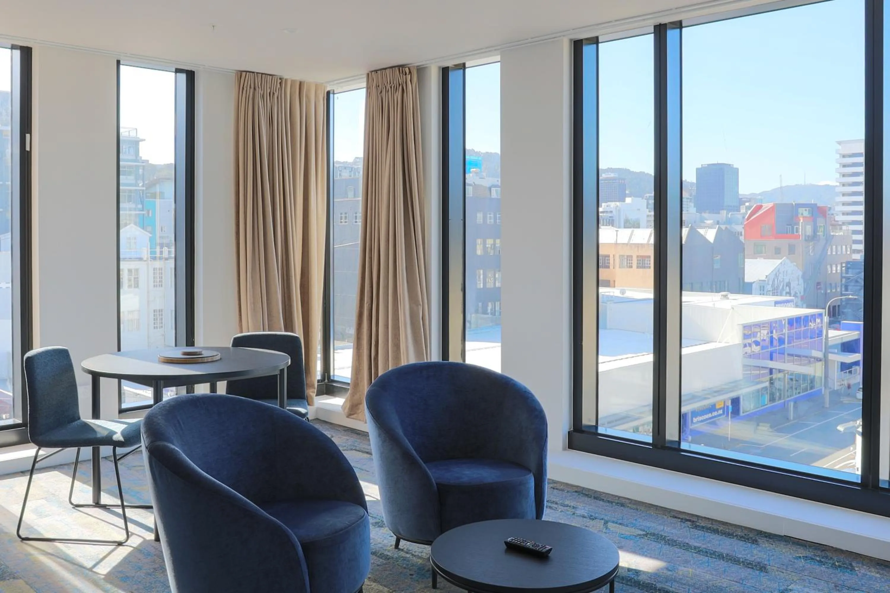 Seating area in Ramada by Wyndham Wellington Taranaki Street