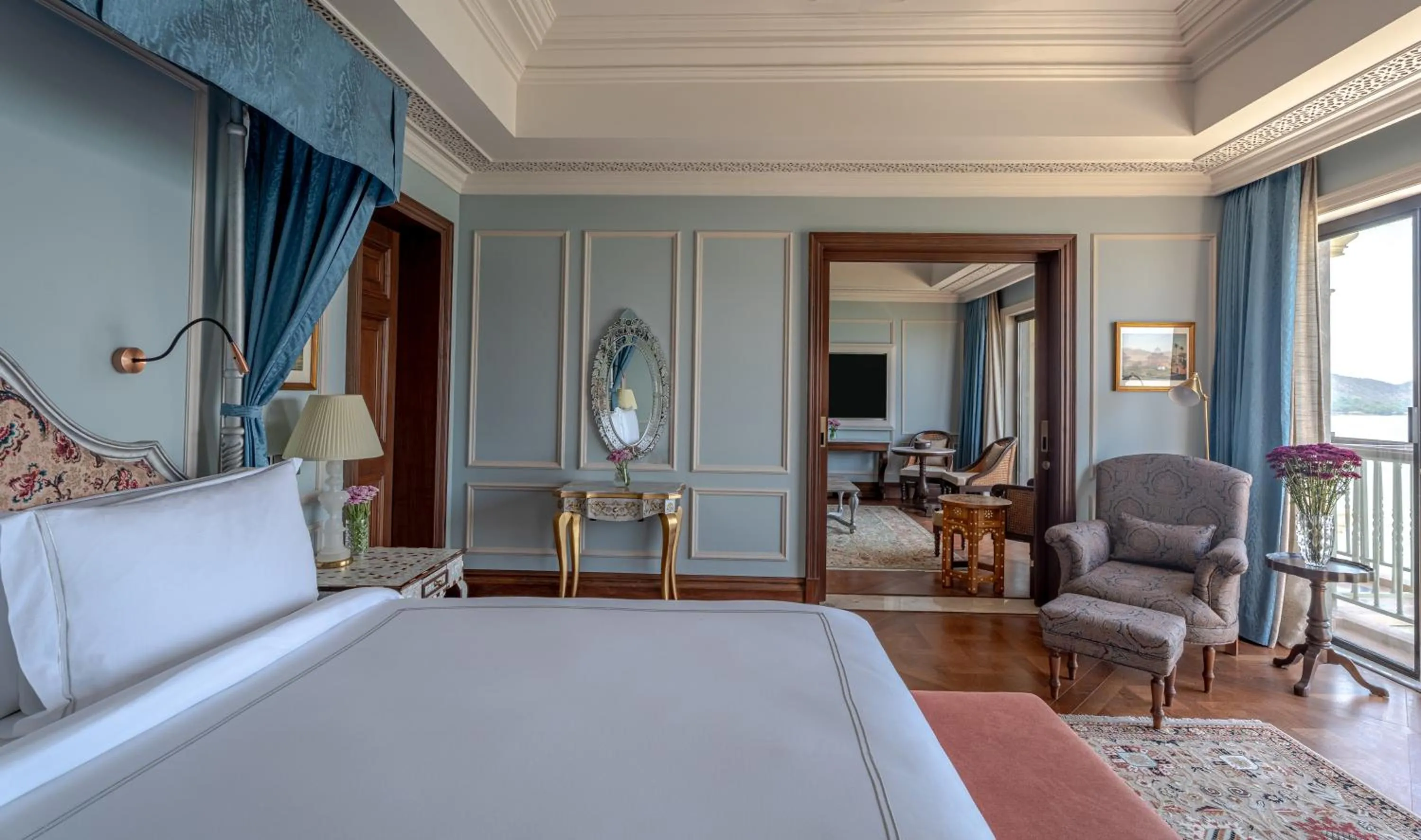 Bed in Raffles Udaipur