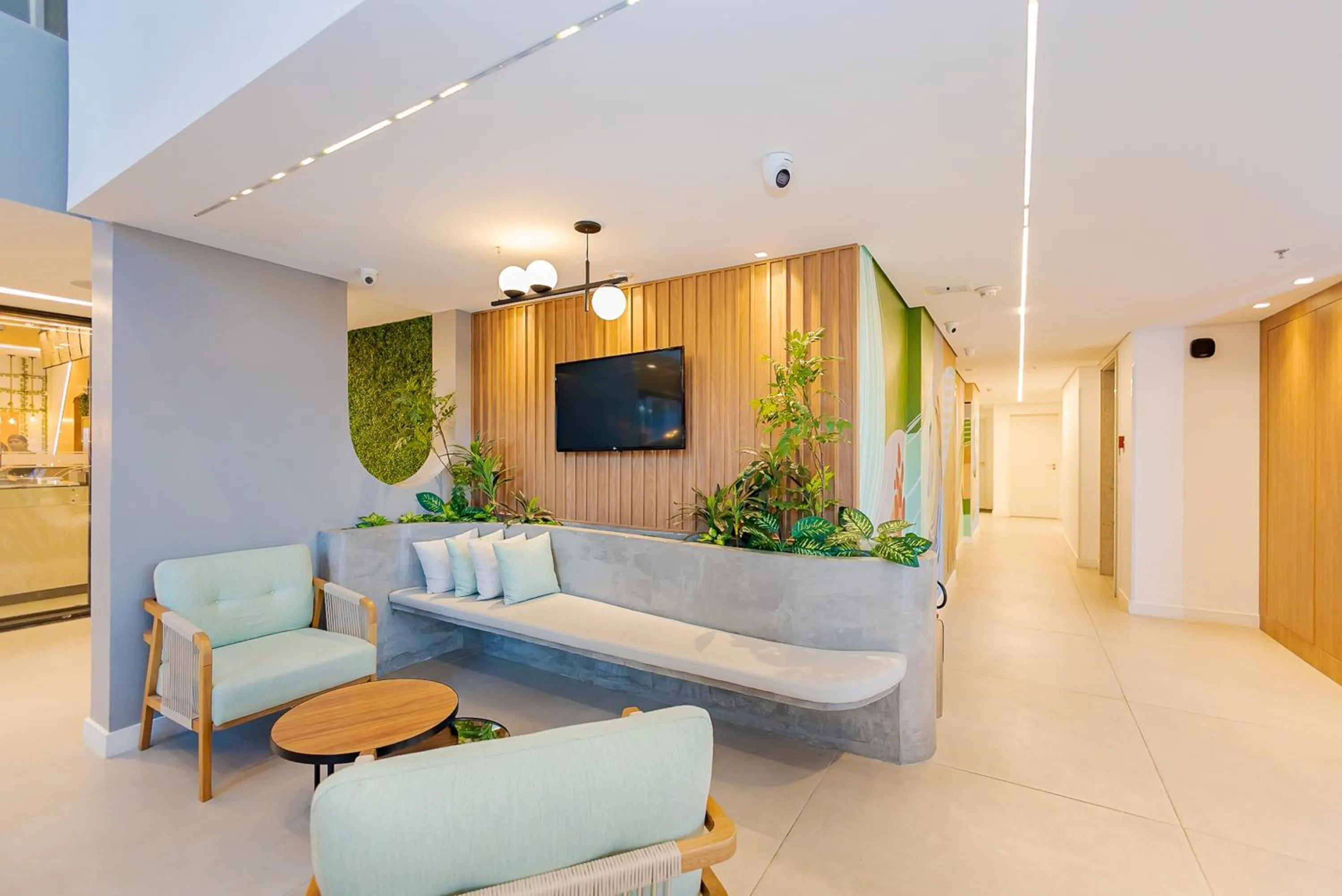 Lobby or reception in Helbor Stay Batel