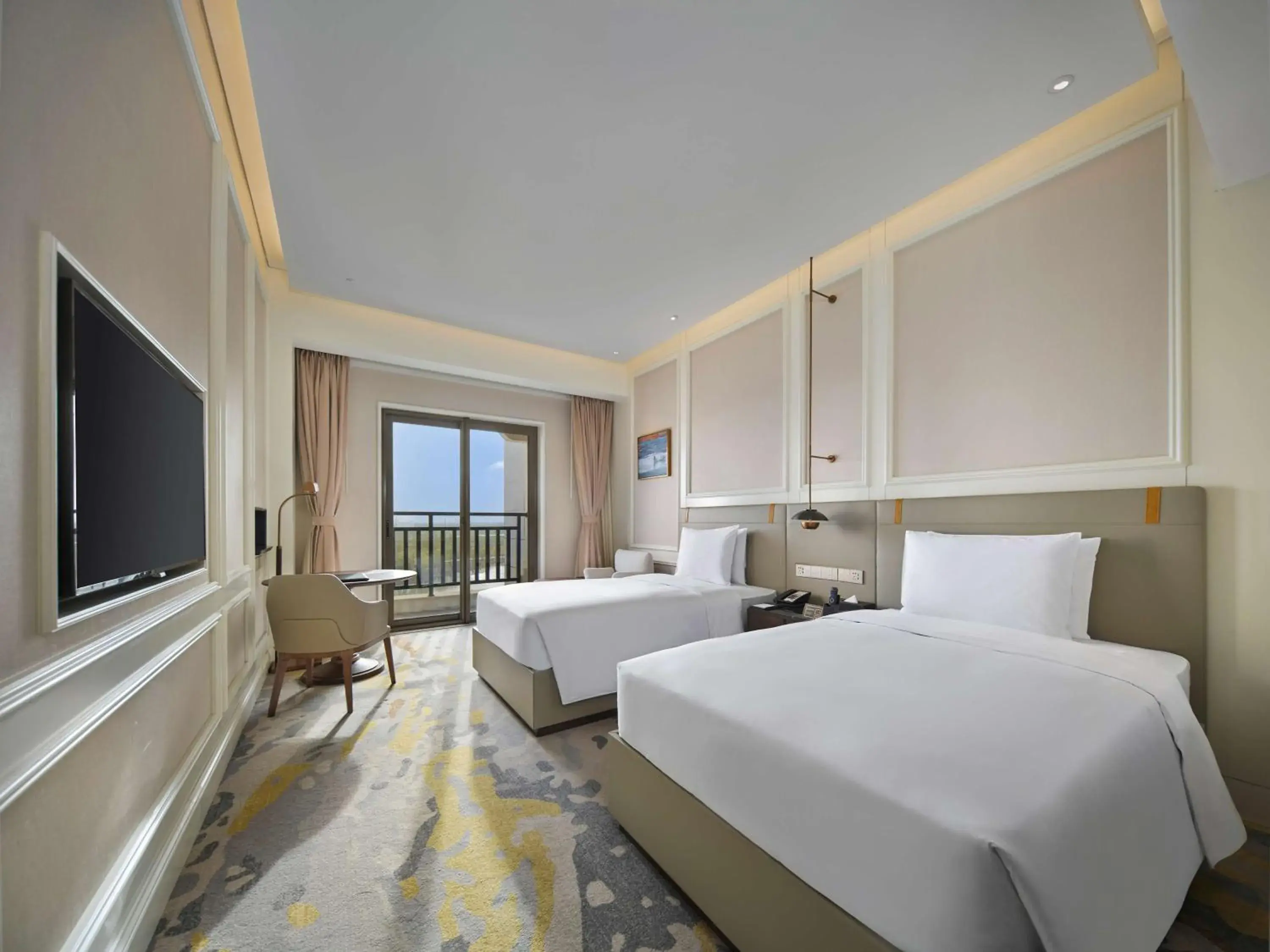 Deluxe Twin Room with Balcony in Hollick Hotel Wen'An, Tapestry Collection By Hilton Deluxe Twin Room with Balcony in Hollick Hotel Wen'An, Tapestry Collection By Hilton