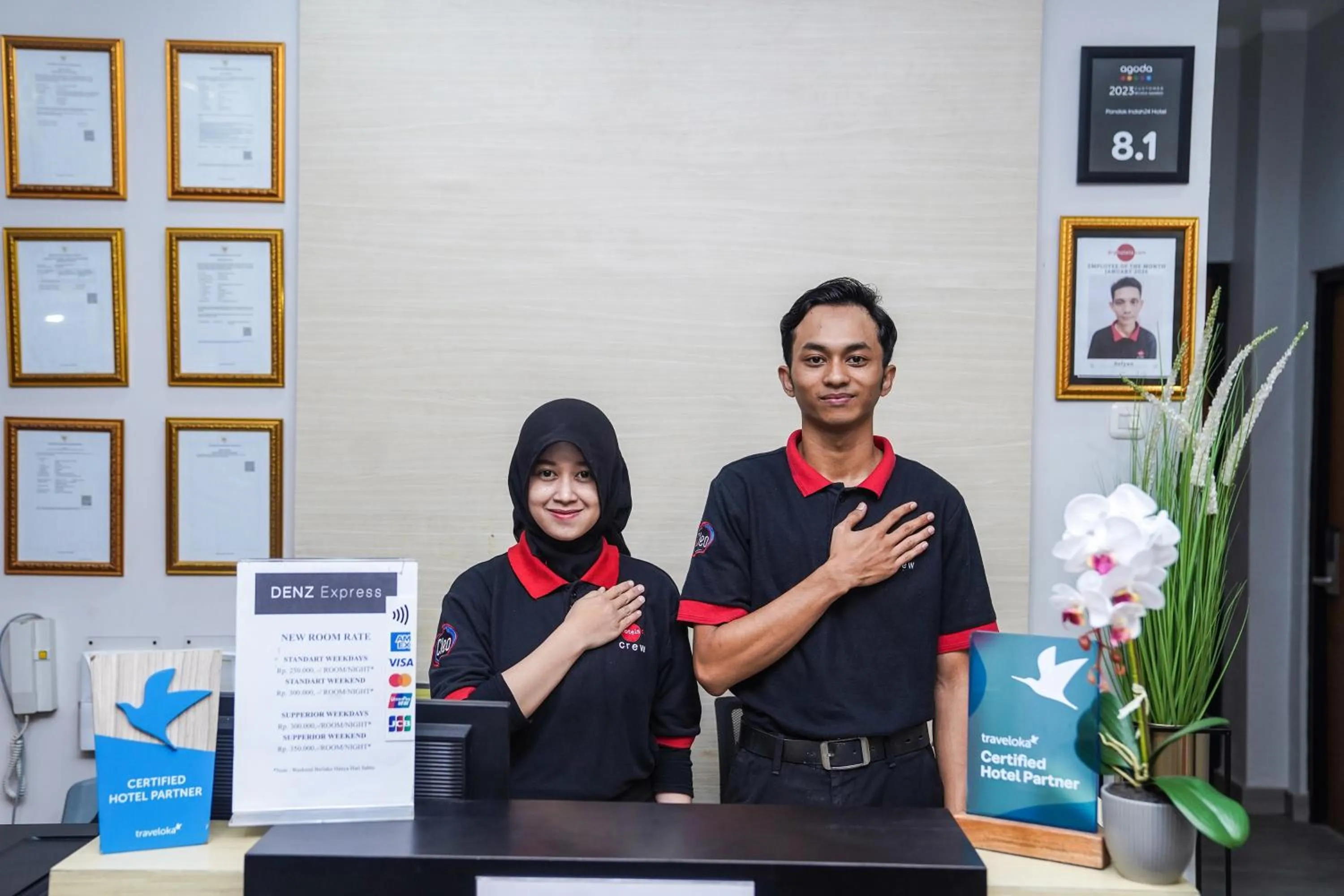 Lobby or reception in DENZ Express Bintaro