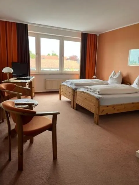 Photo of the whole room, Bed in Neustädter Hof Hotel Garni