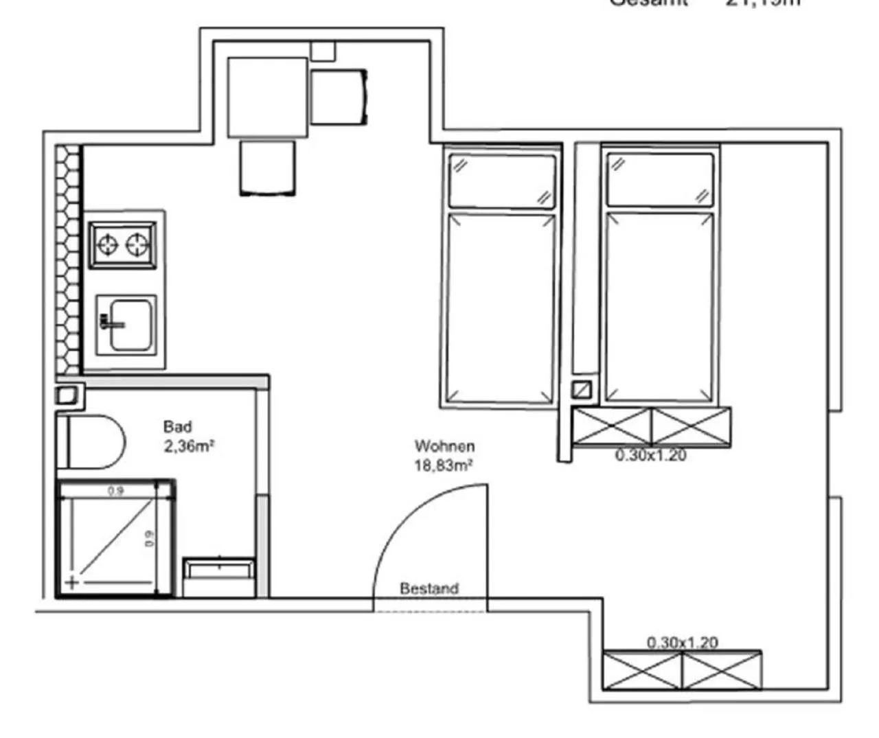 Floor plan in SITE.INN Wien
